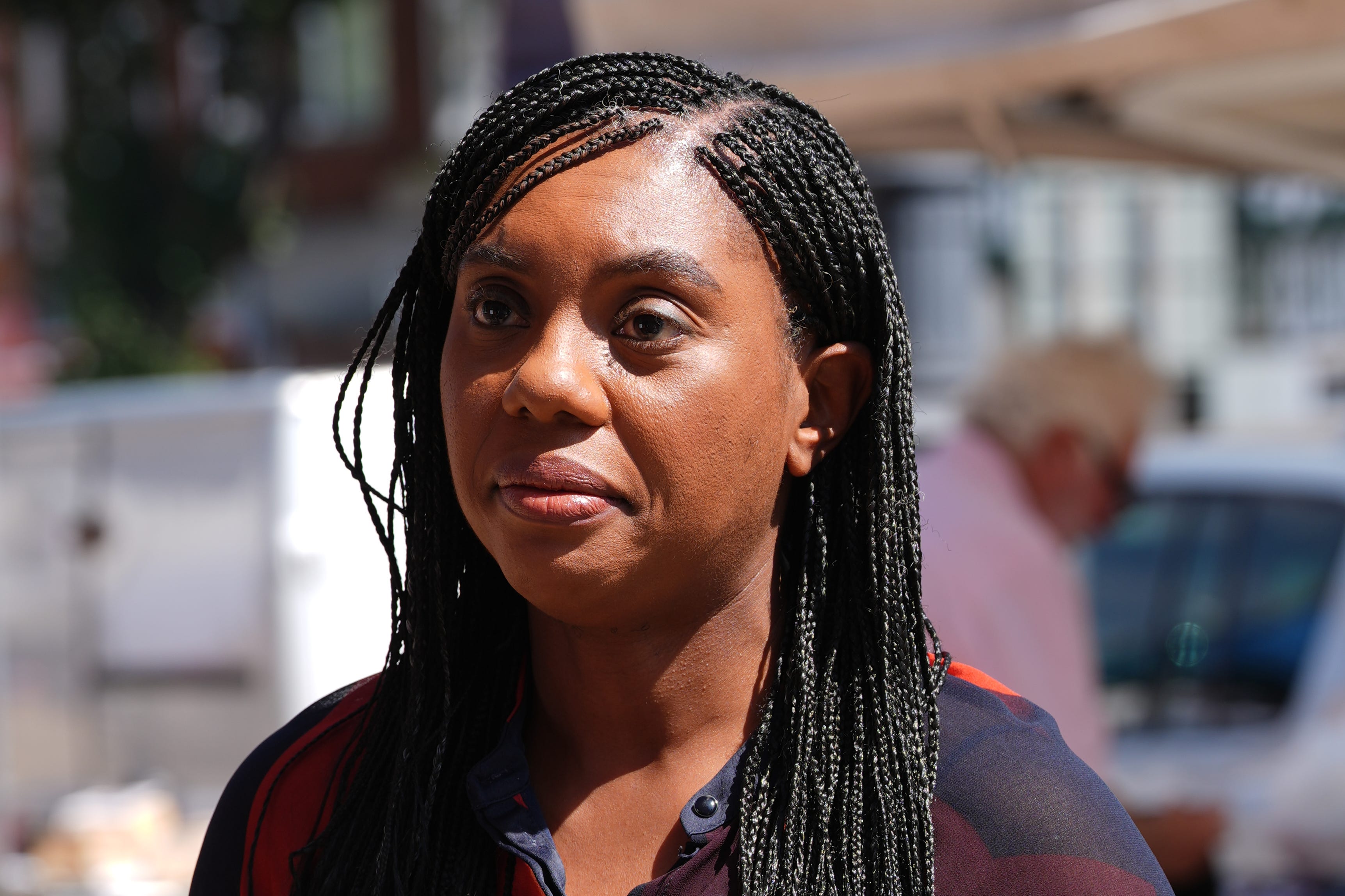 Conservative leader Mrs Badenoch visited Epping (Lucy North/PA)