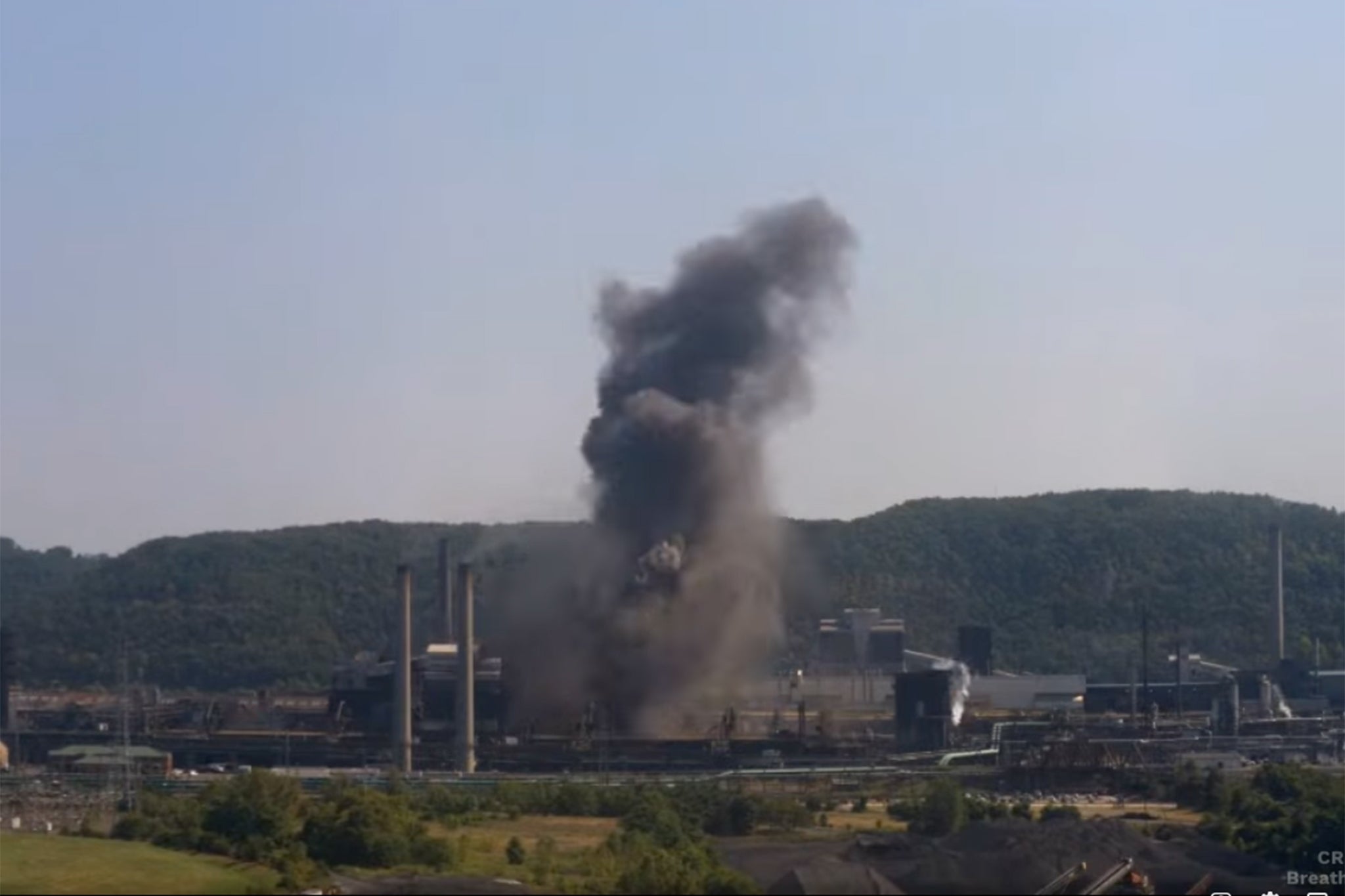 First responders were working to try to rescue people stuck under rubble following the explosion.