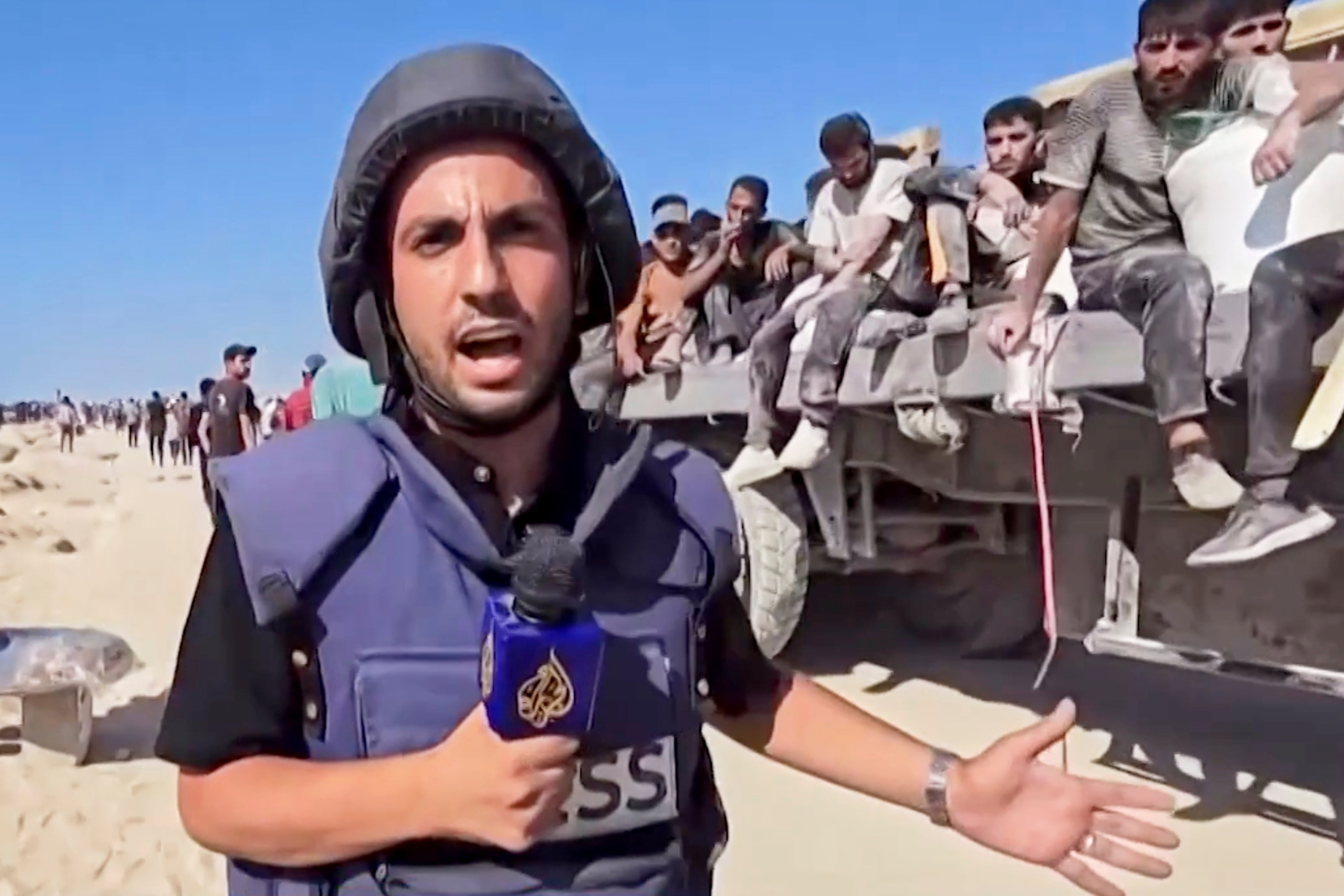 Anas al-Sharif reporting from Gaza