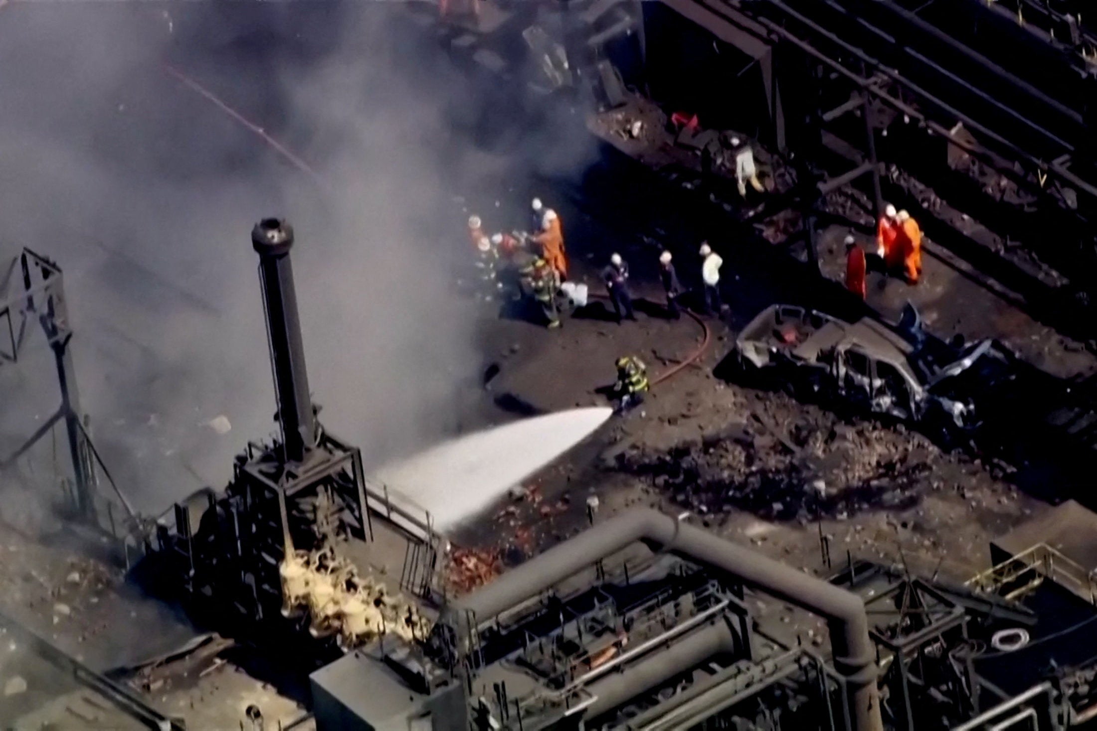 An explosion at a steel plant outside of Pittsburgh, Pennsylvania, killed two people and left 10 others injured Monday morning.