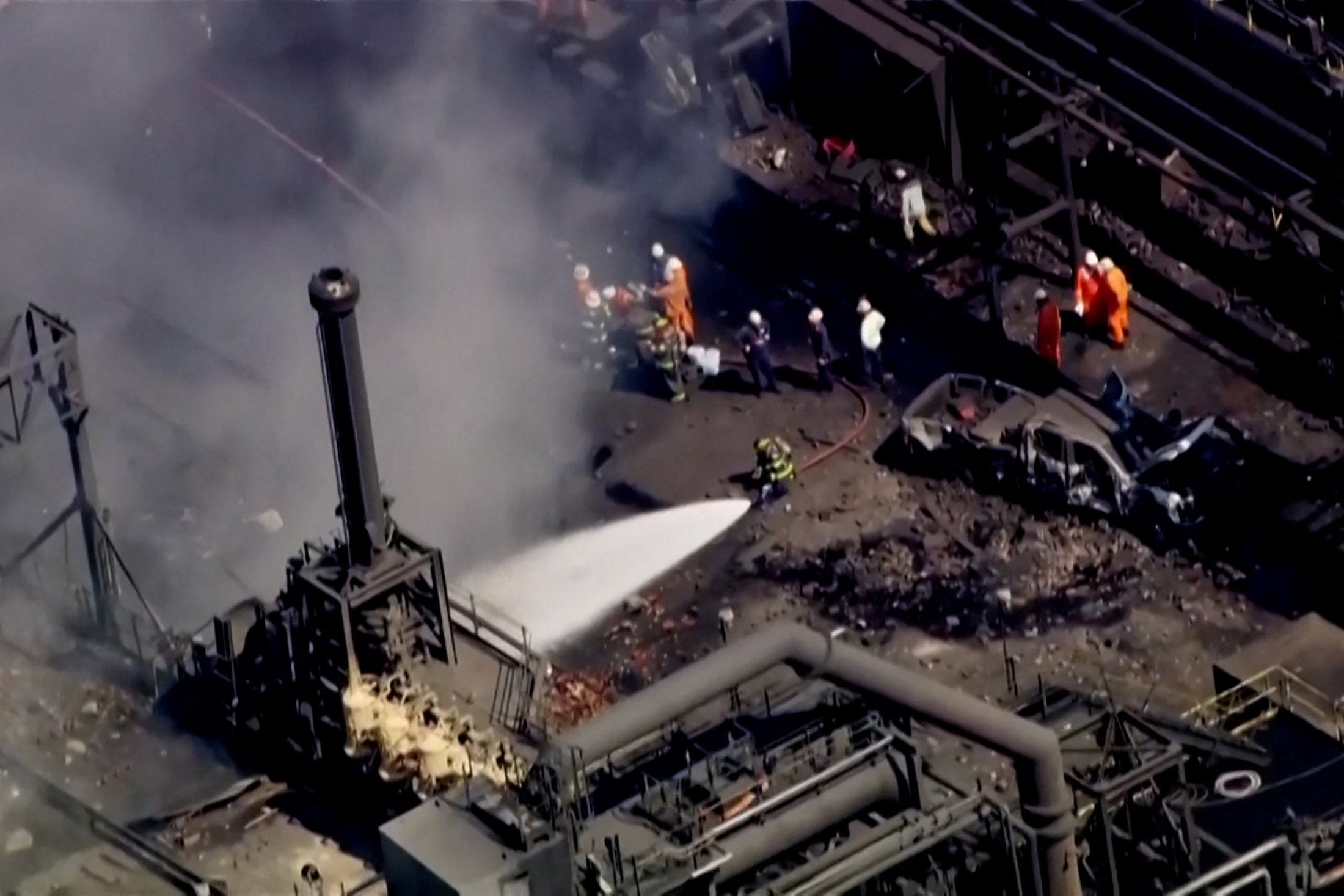 Two killed and 10 injured after multiple explosions rock Pittsburgh area steel plant