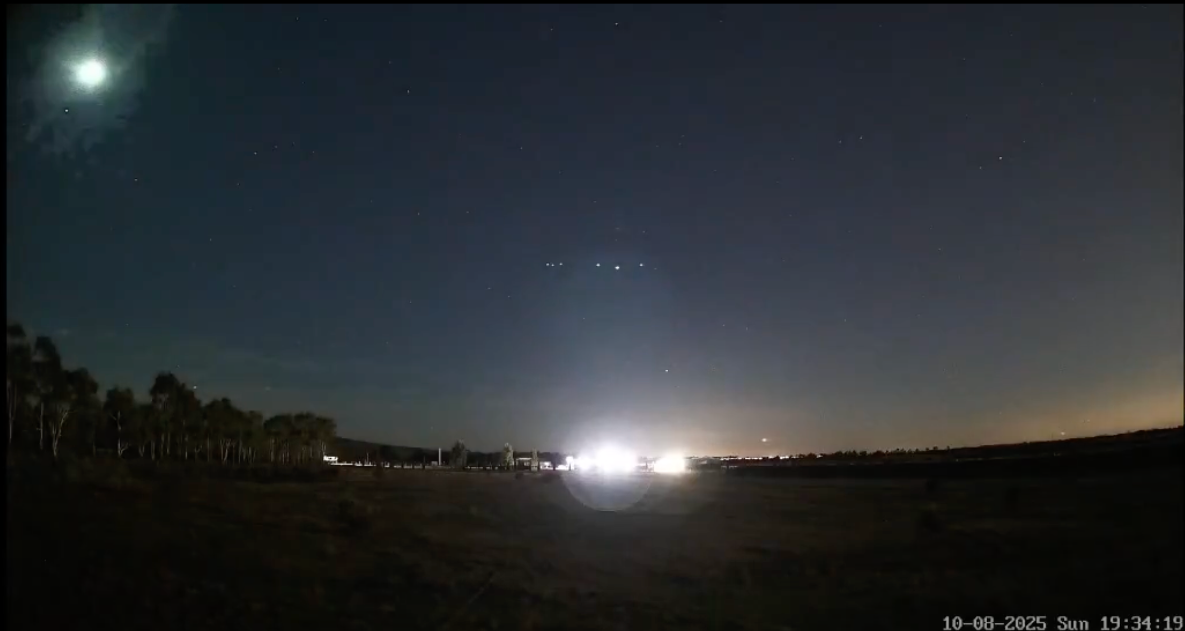 Meteor captured on farm cam livestream