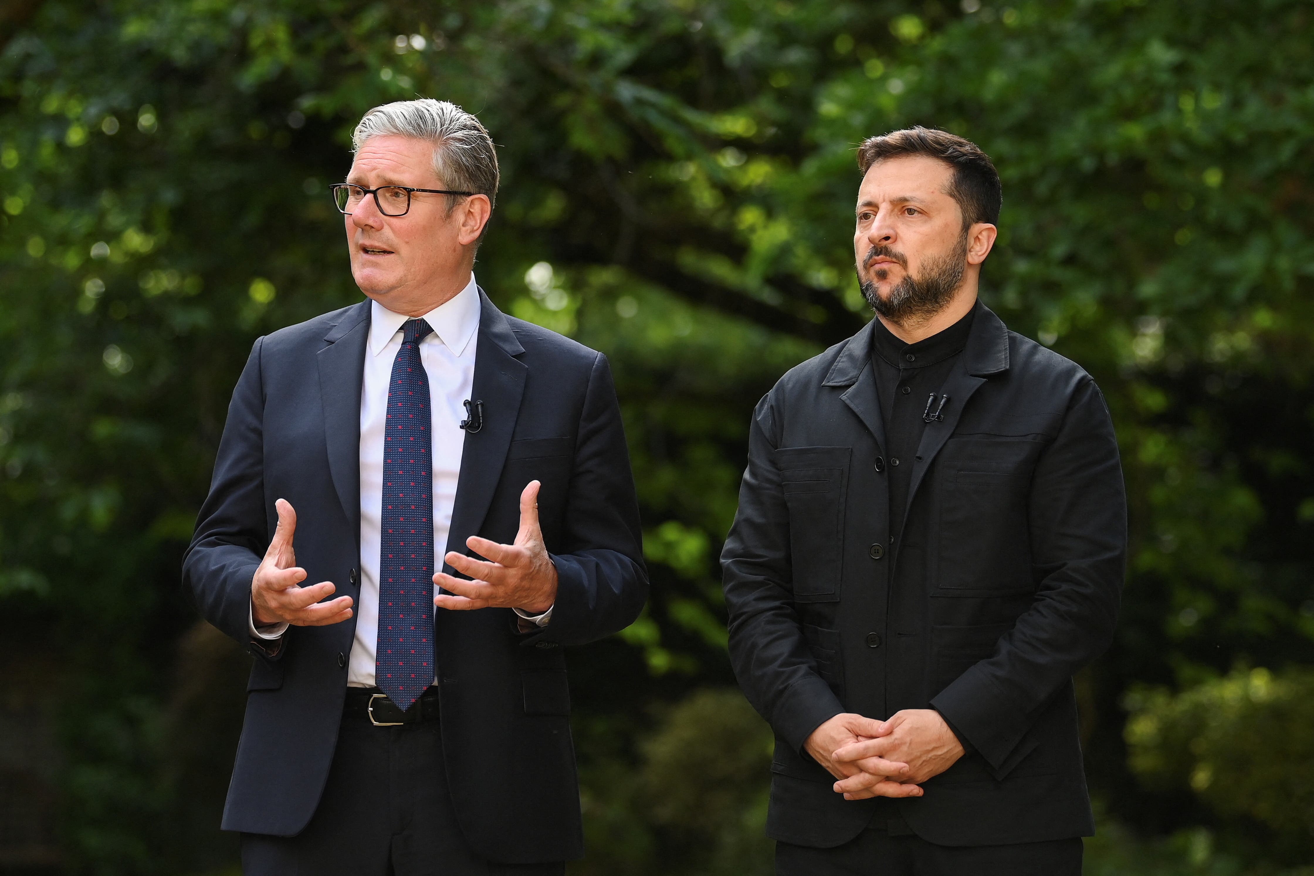 Prime Minister Sir Keir Starmer with Ukrainian President Volodymyr Zelensky (Jaimi Joy/PA)