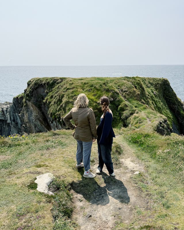 <p>Writer Juliet Kinsman and her daughter on the Toe Head walk in West Cork, Ireland</p>