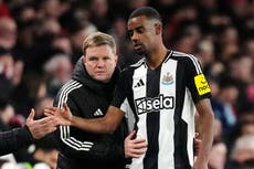 Eddie Howe says Alexander Isak ‘wouldn’t have done as well’ without Newcastle as availability confirmed