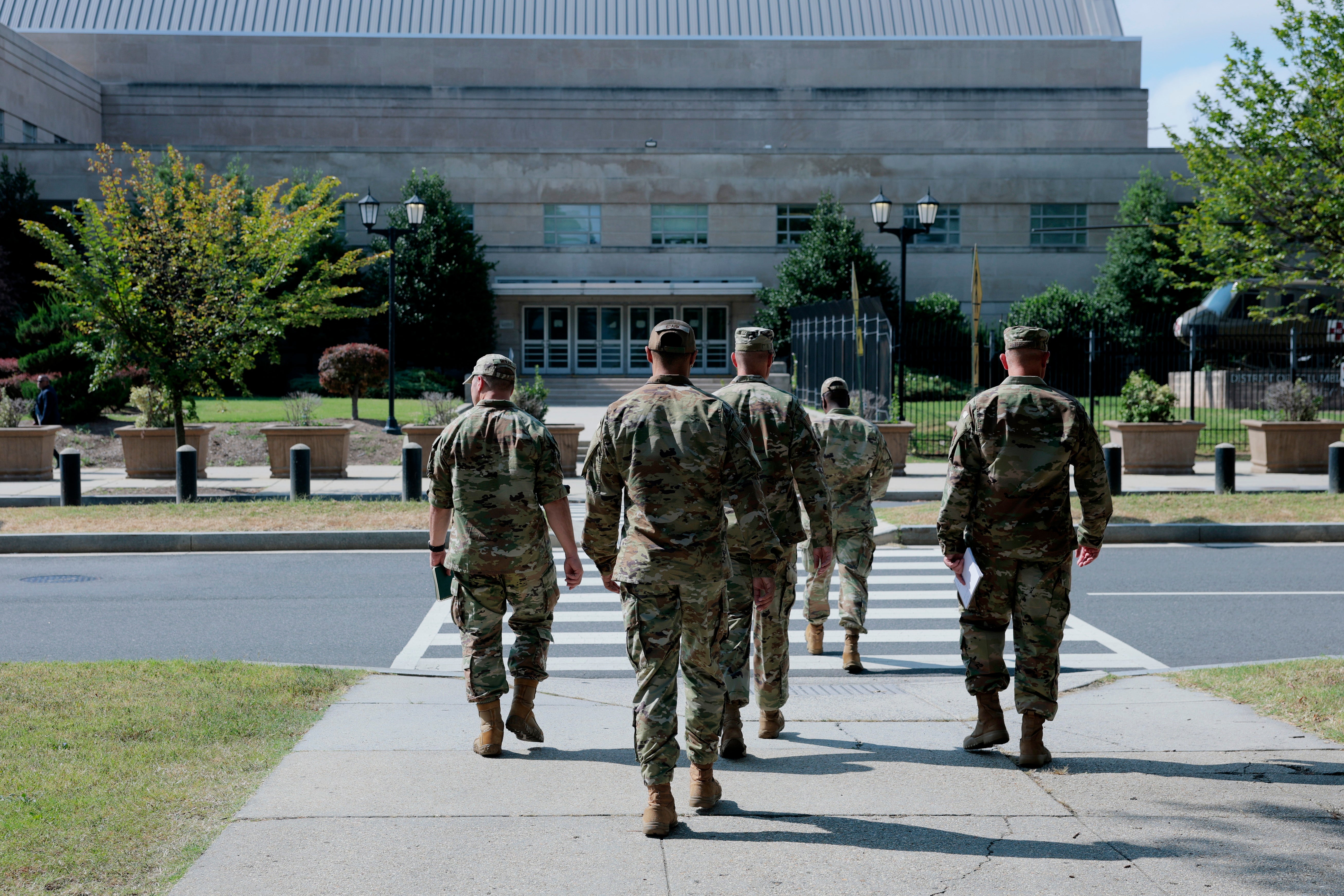Members of the National Guard hit the streets in Washington, D.C. on Monday