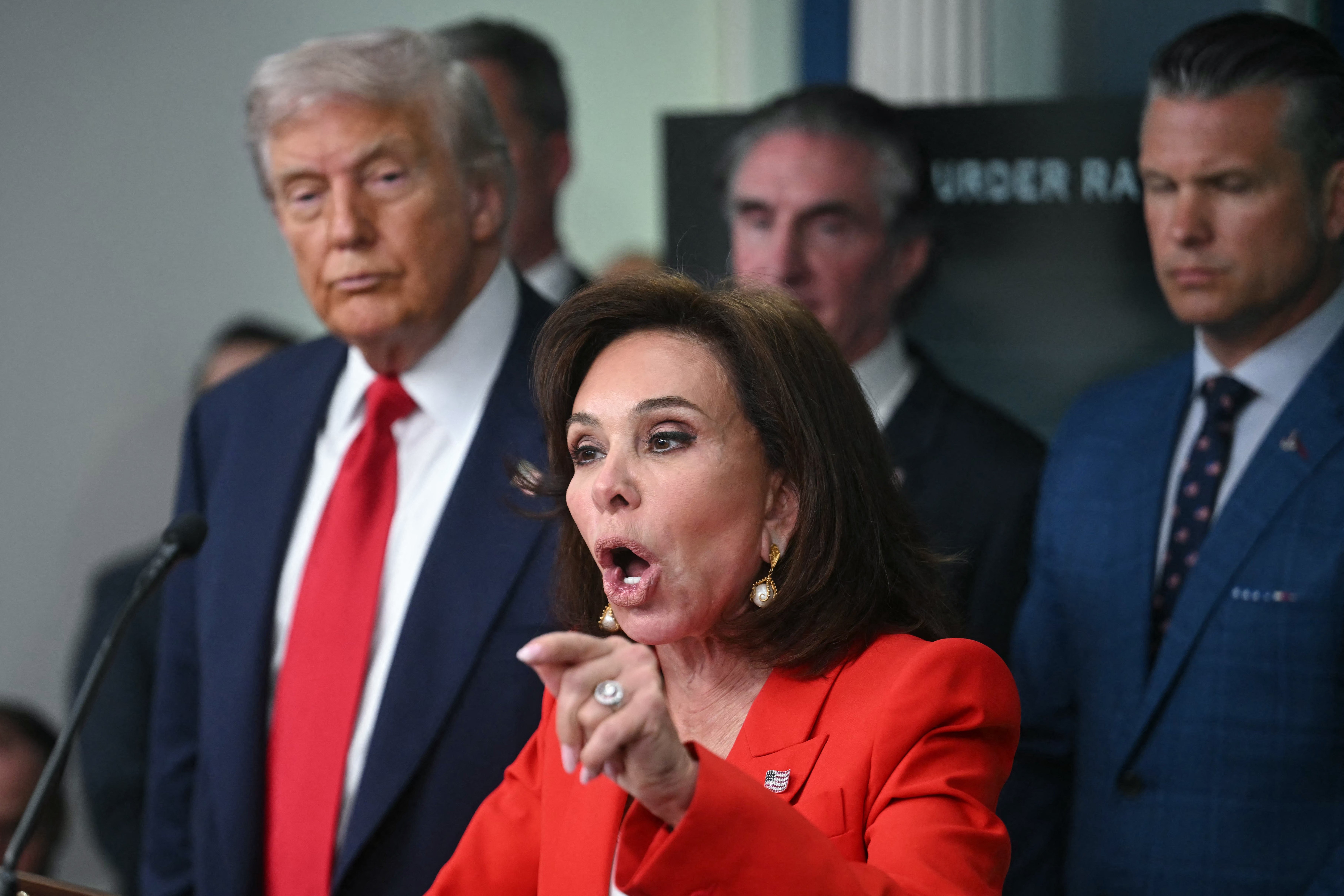 Trump and DC’s US Attorney Jeanine Pirro lashed out at teenagers in the nation’s capital while calling for heavy-handed police tactics in other Democratic-led cities with leadership and large minority populations