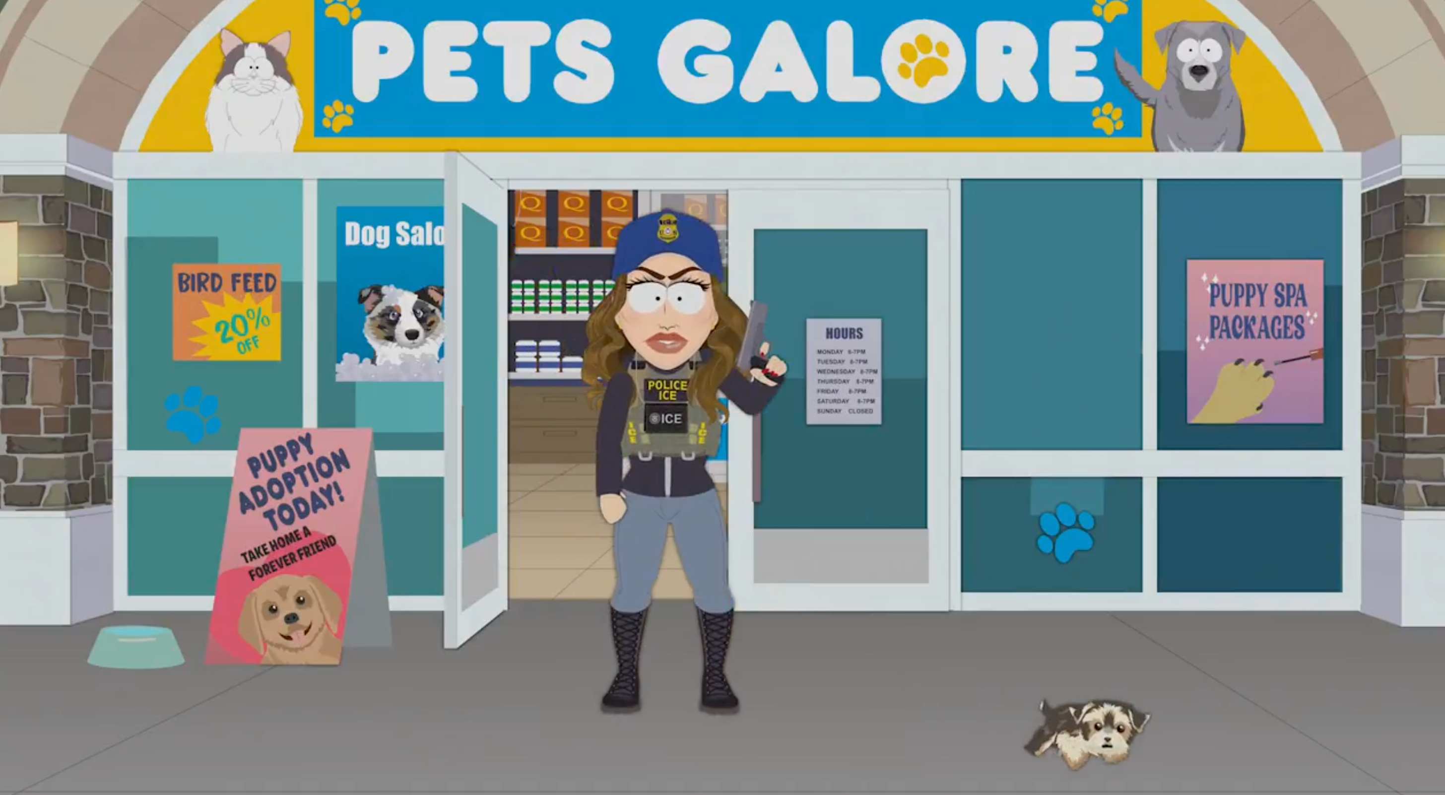 Kristi Noem in a post-credits scene from the latest South Park episode