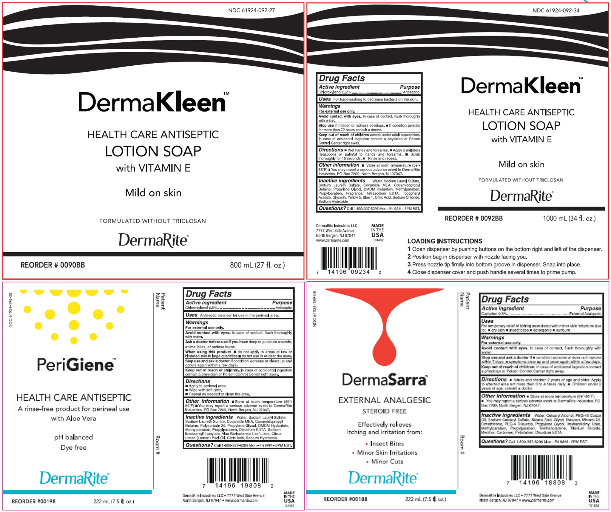 DermaKleen, DermaSarra, KleenFoam, and PeriGiene have all been included in the recall