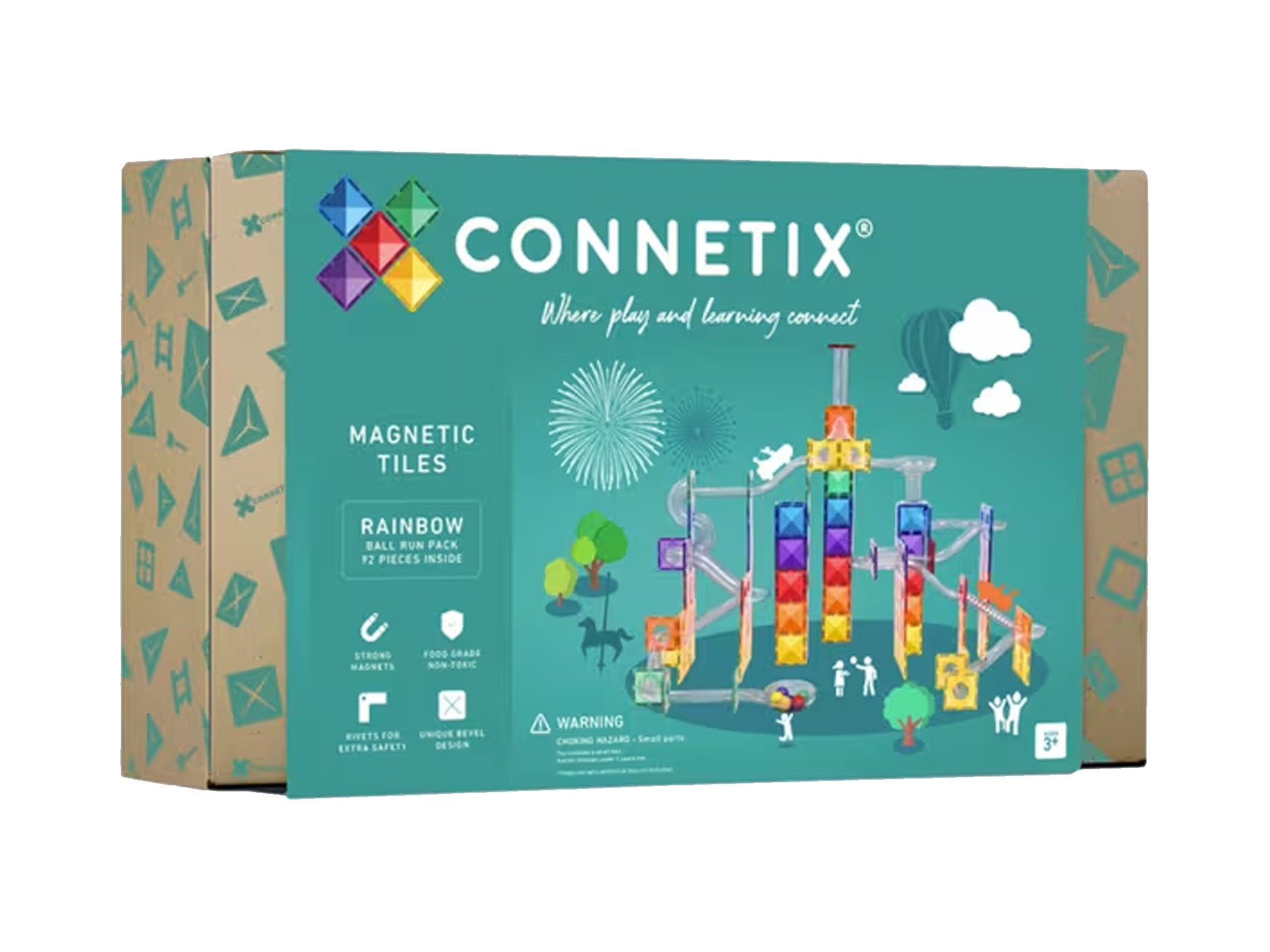 Connetix rainbow ball run