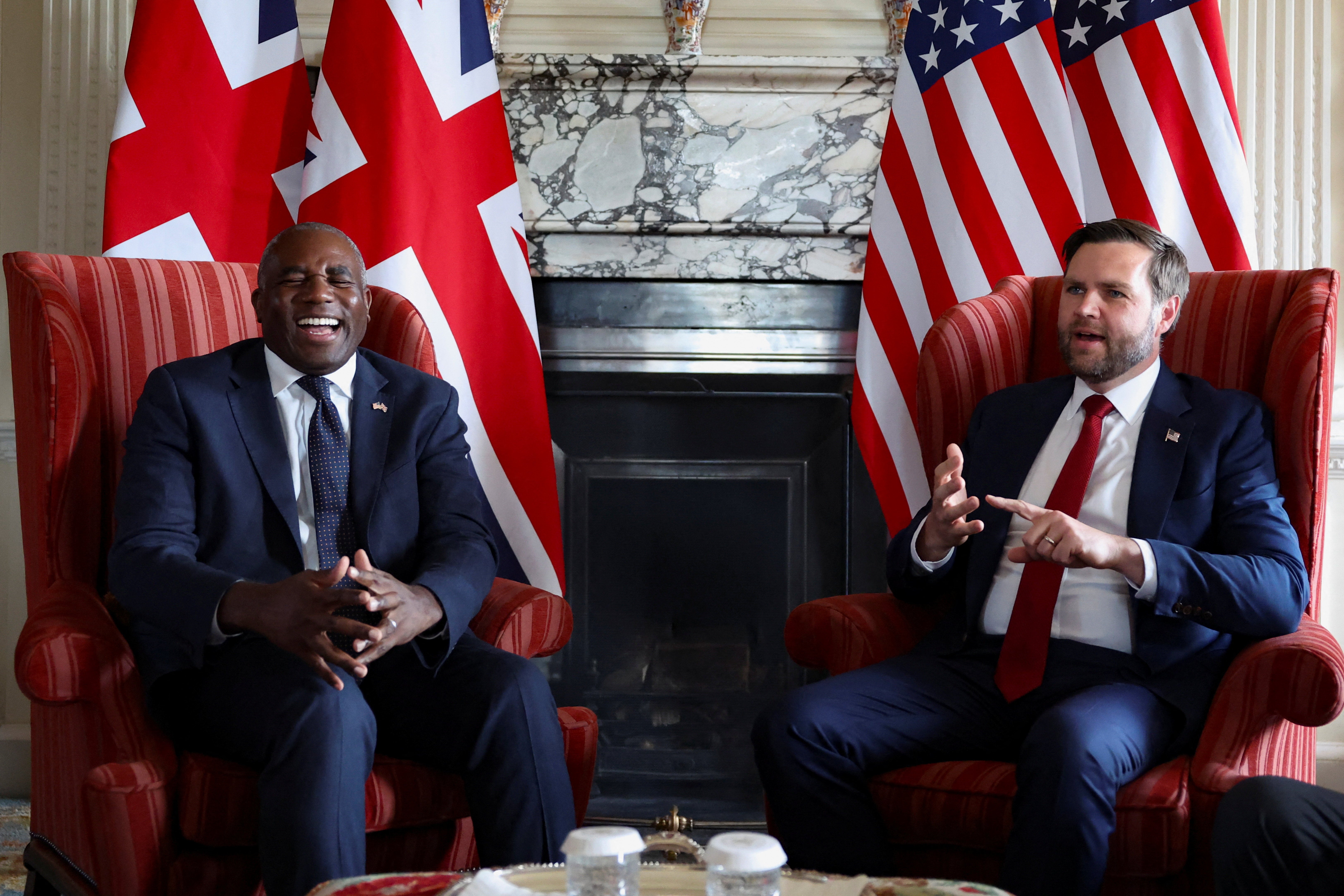 Foreign Secretary David Lammy welcomes US vice president JD Vance