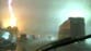 Dash cam footage captures pillar of fire sparked by dramatic lightning strike