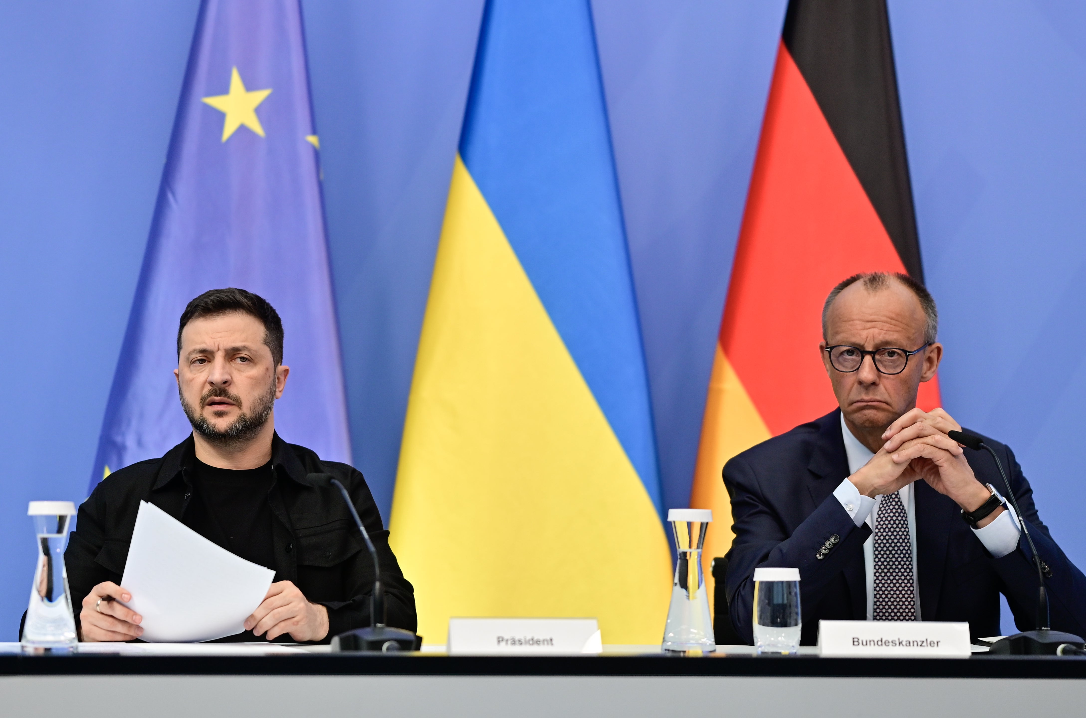 German chancellor Friedrich Merz organised the virtual meeting to make sure European leaders are heard ahead of Friday’s summit