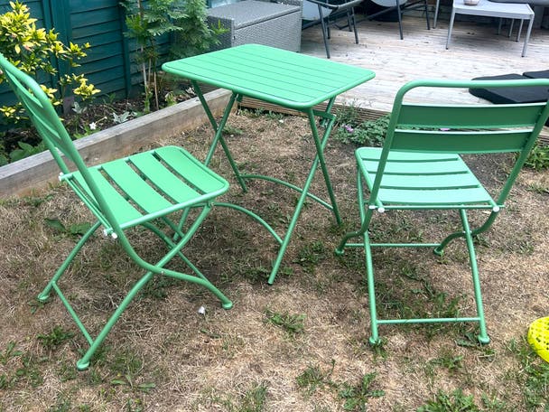 Dobbies Esme bistro set, green