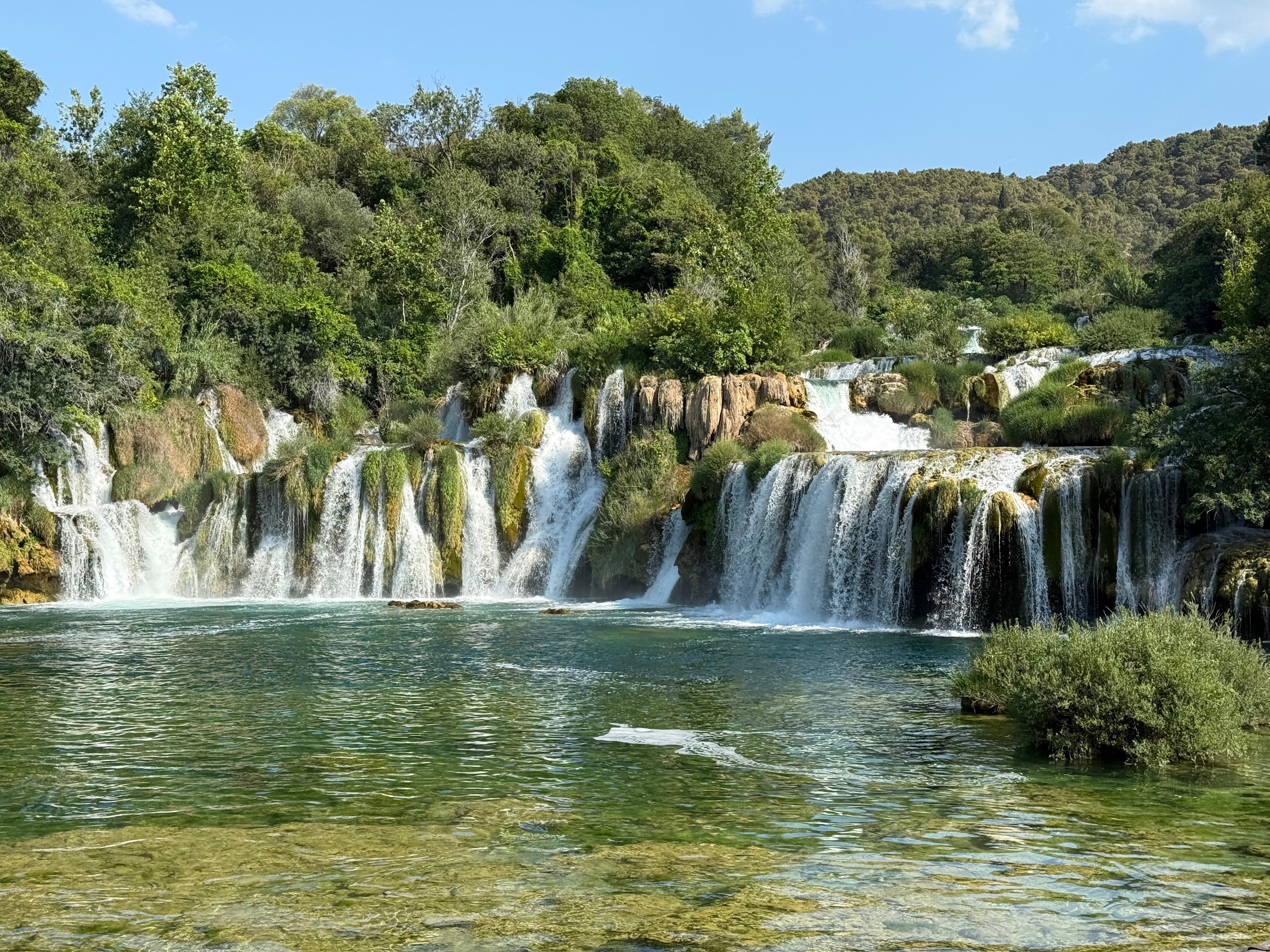 Before heading to Šibenik, Mary stopped at the cascading waterfalls at Krka National Park