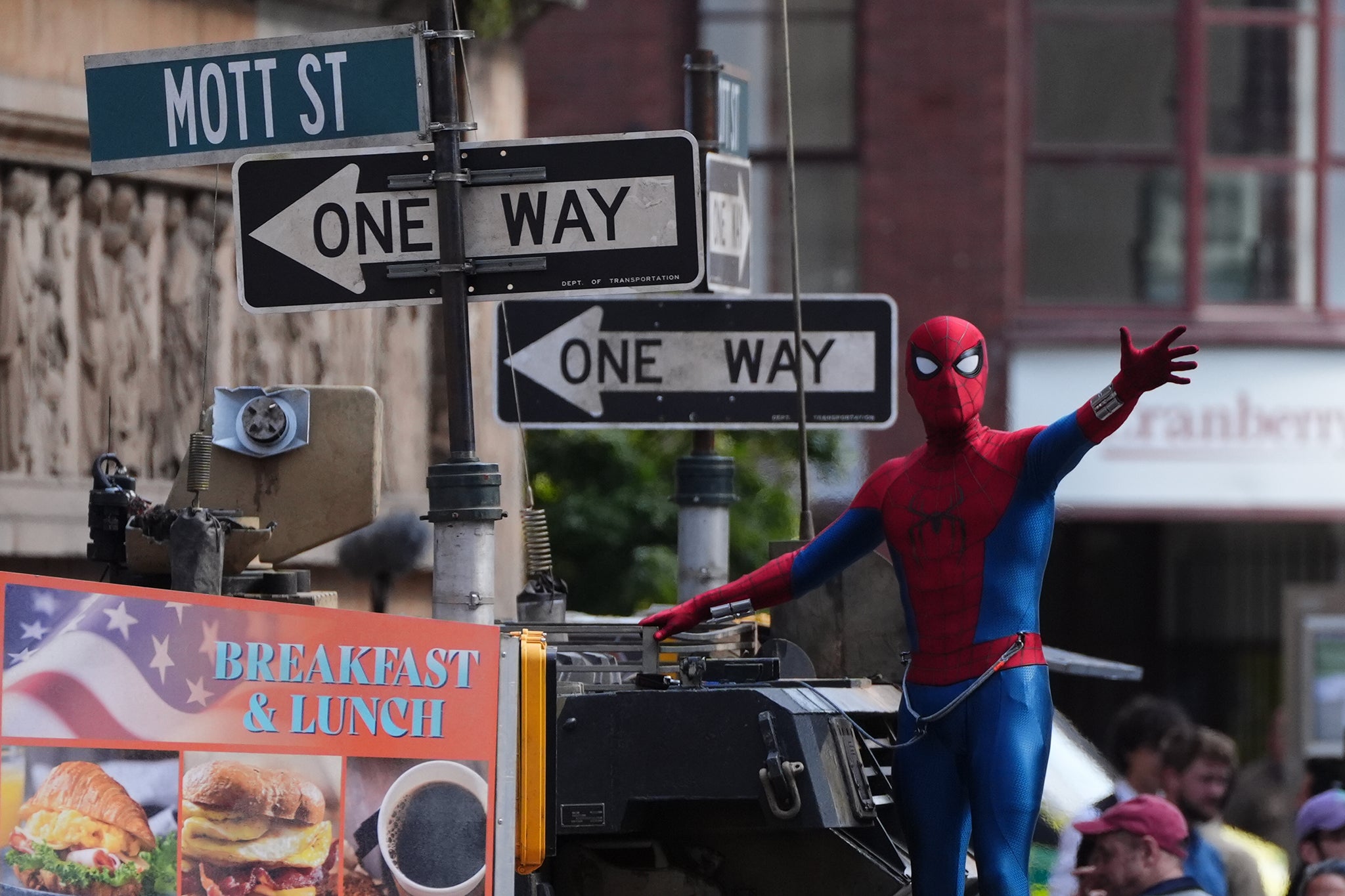 Tom Holland filming ‘Spider-Man: No Way Home’