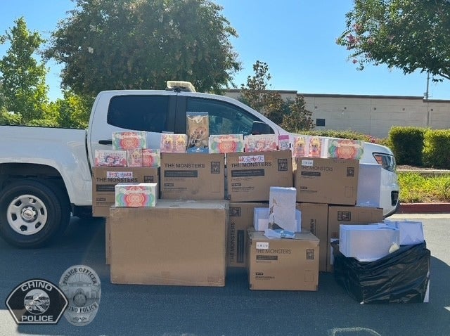 Investigators found 14 boxes of stolen items and evidence indicating the suspects were planning to resell and ship the collectibles across the country