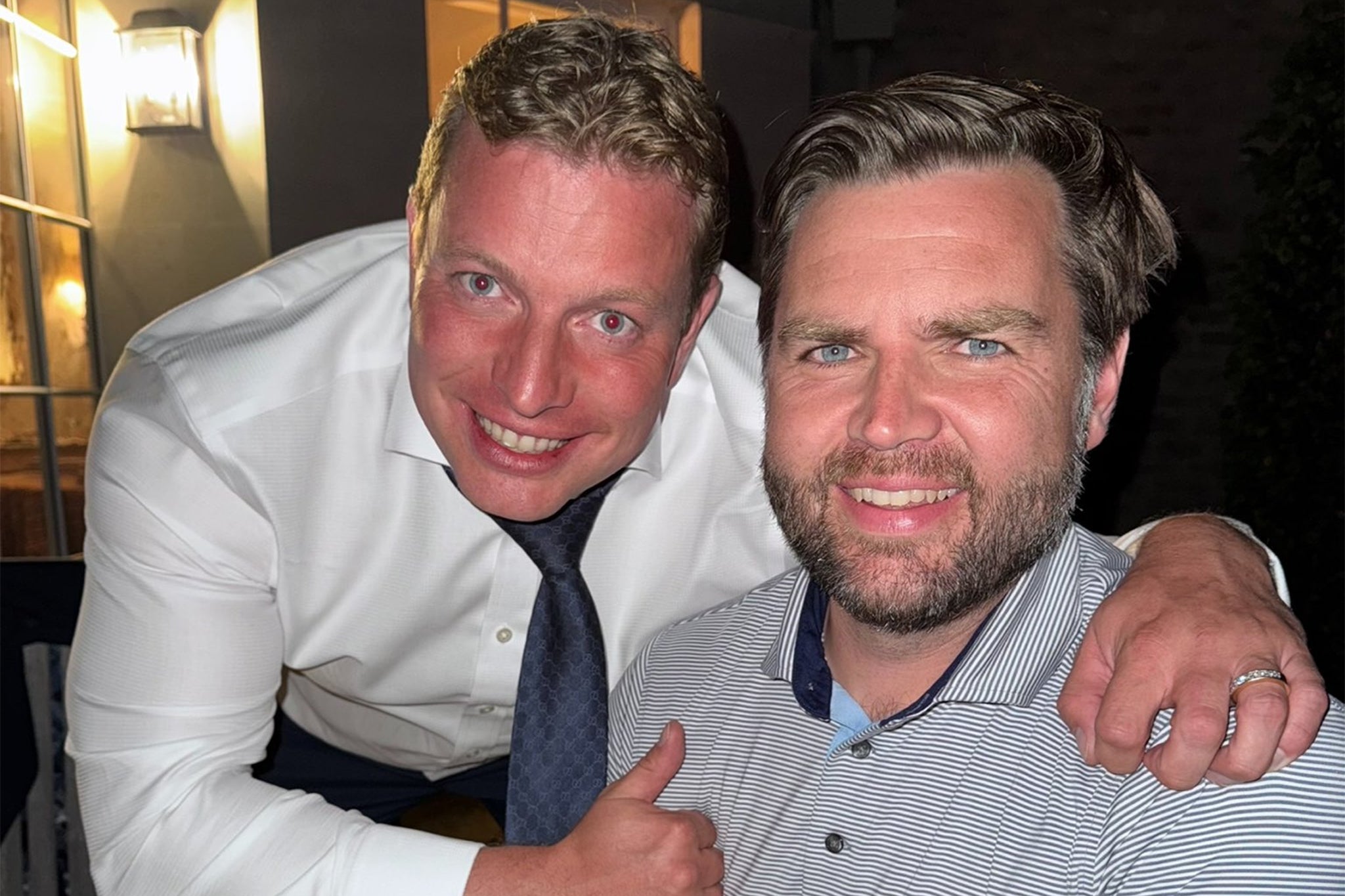 Skinner with US vice president JD Vance