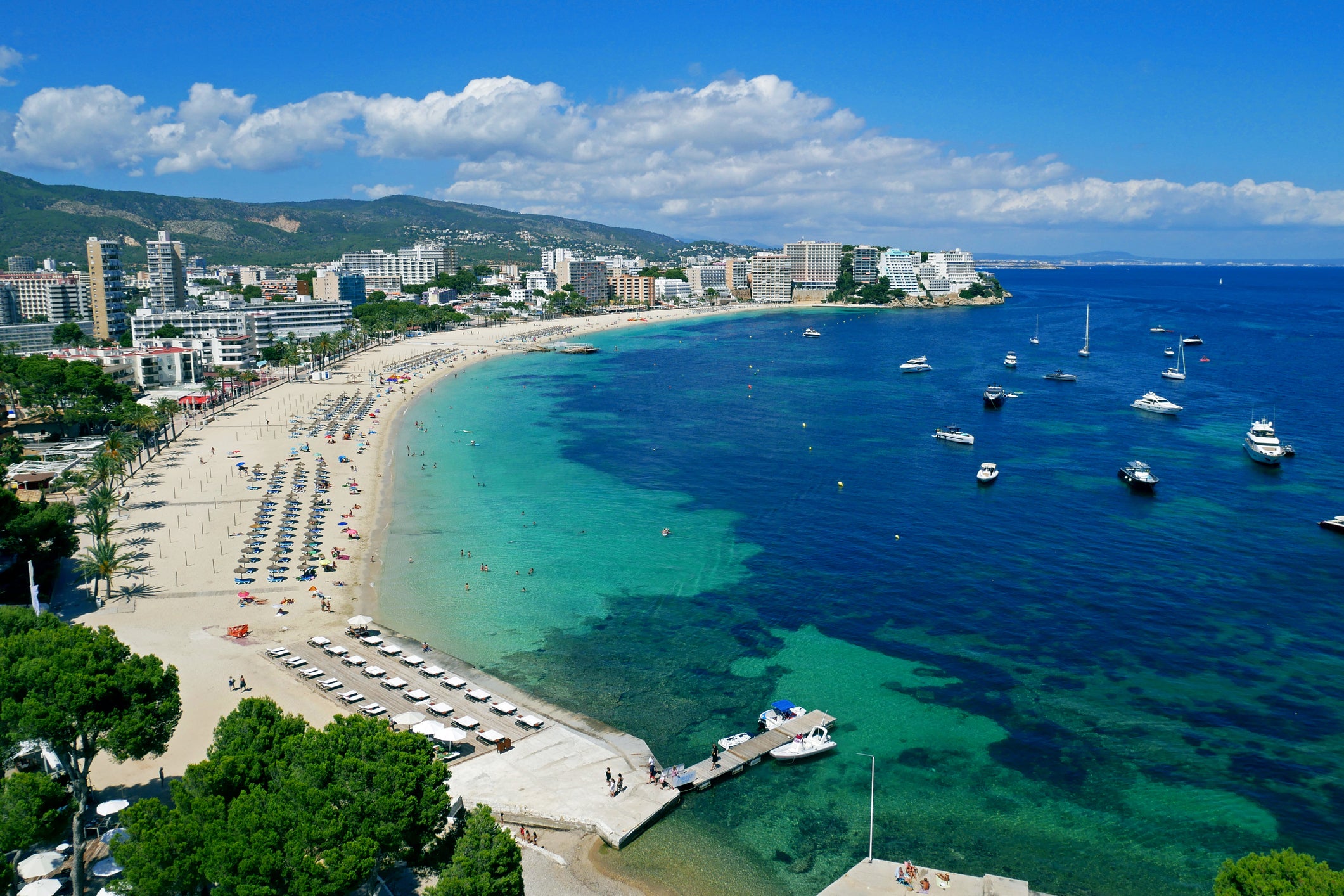 The incident occured at Magaluf Beach in Mallorca