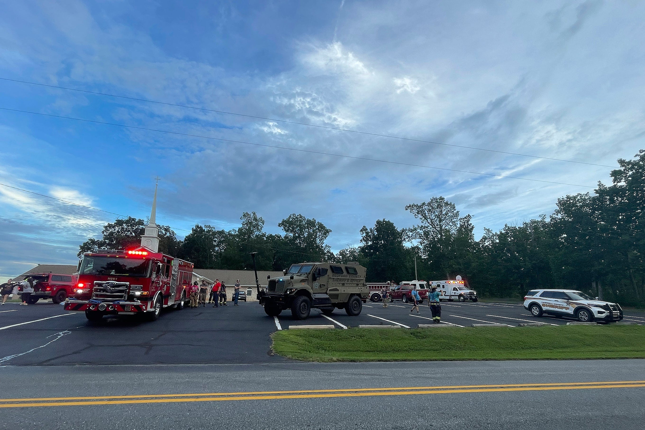 Emergency services on the scene