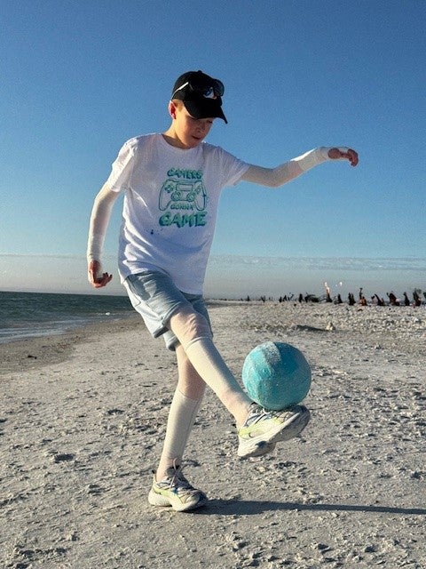 Gabrielius Misurenkovas has suffered from recessive dystrophic epidermolysis bullosa (RDEB) since he was a baby