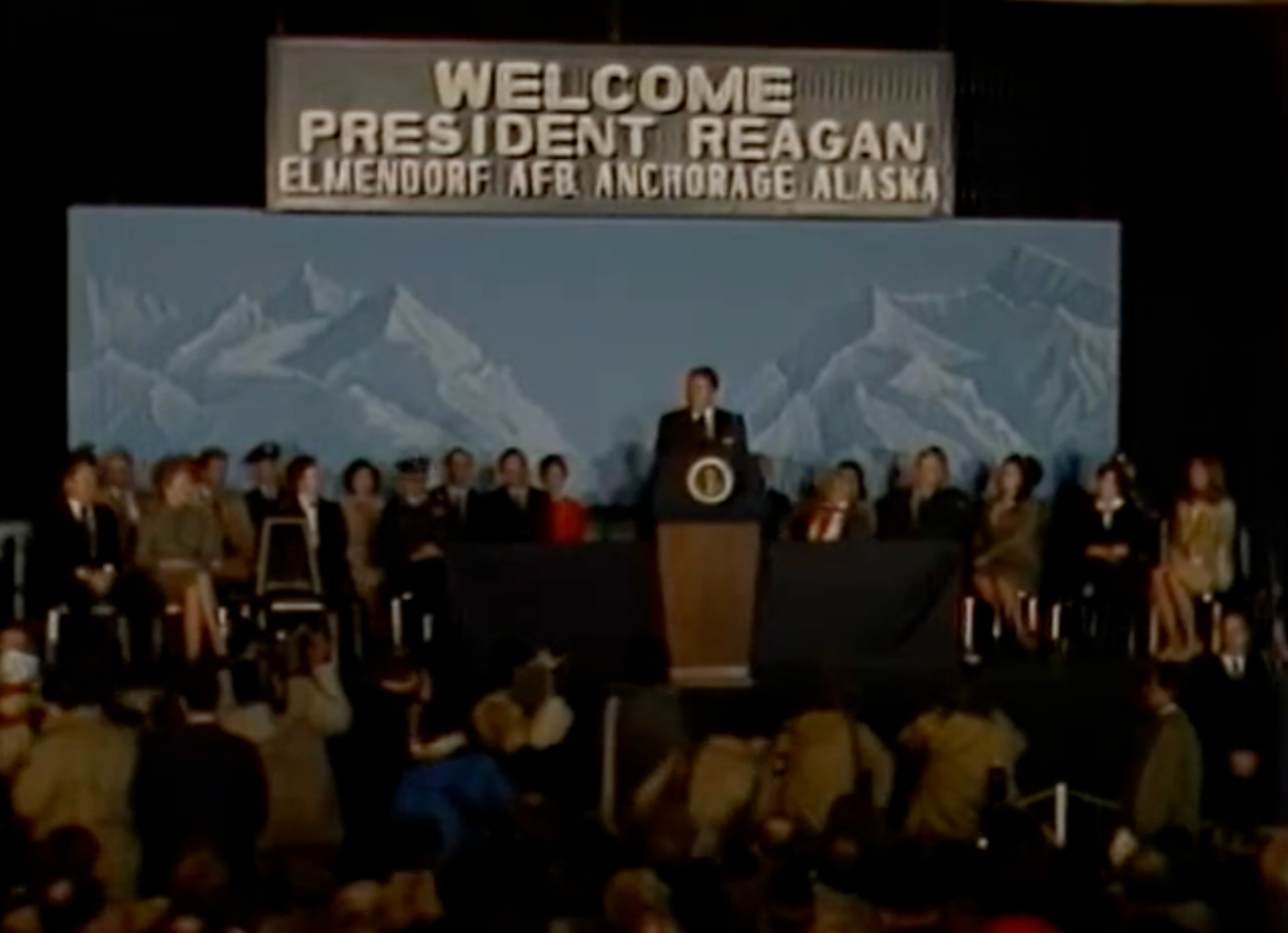 Former President Ronald Reagan briefly stopped by the base in 1983 en route to Japan and Korea, where he praised the “beauty of this wonderful land” and shared his “admiration” of the state.