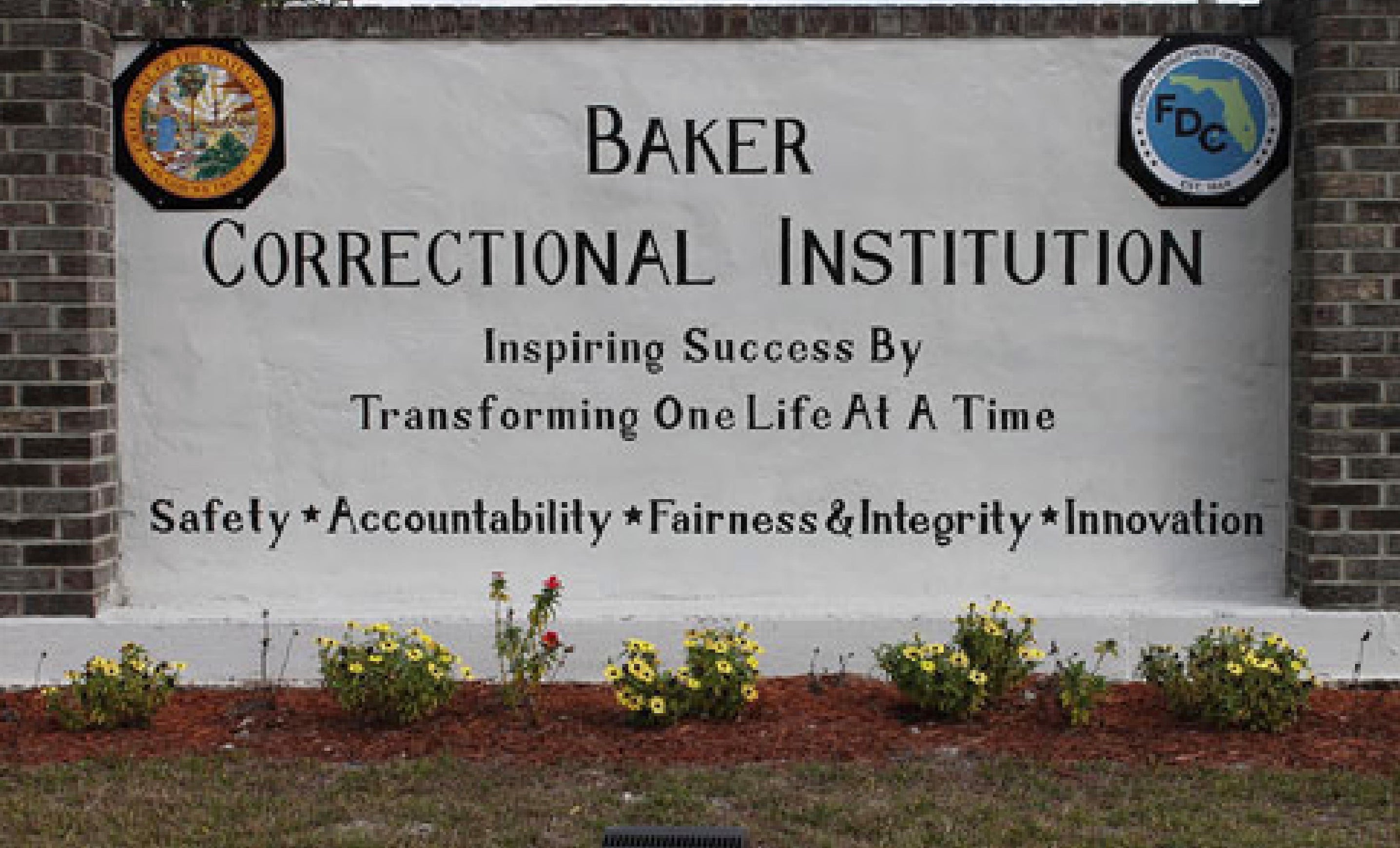 Baker Correctional Institution is located within a rural stretch of north Florida roughly 40 miles from Jacksonville