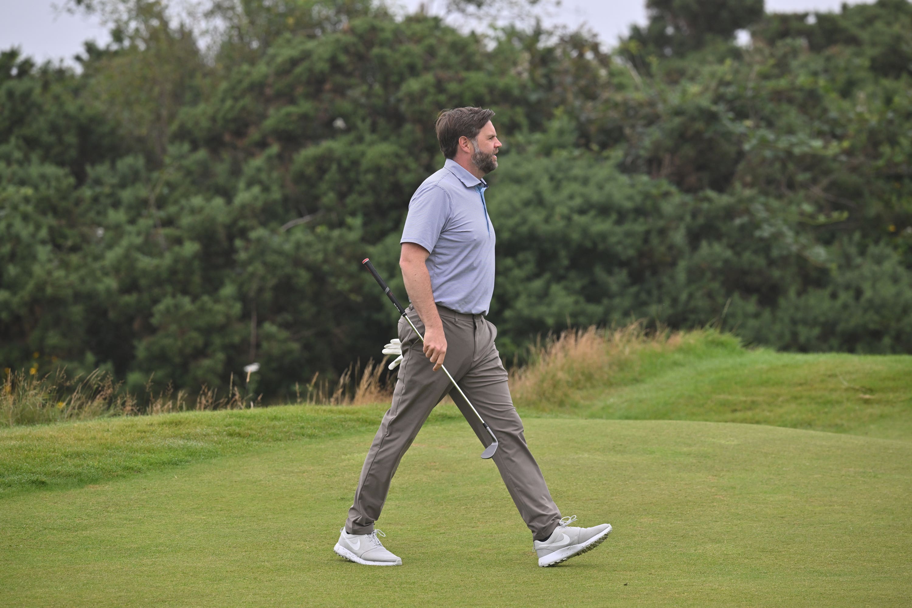 JD Vance played golf at Trump Turnberry on Thursday (Andy Buchanan/PA)