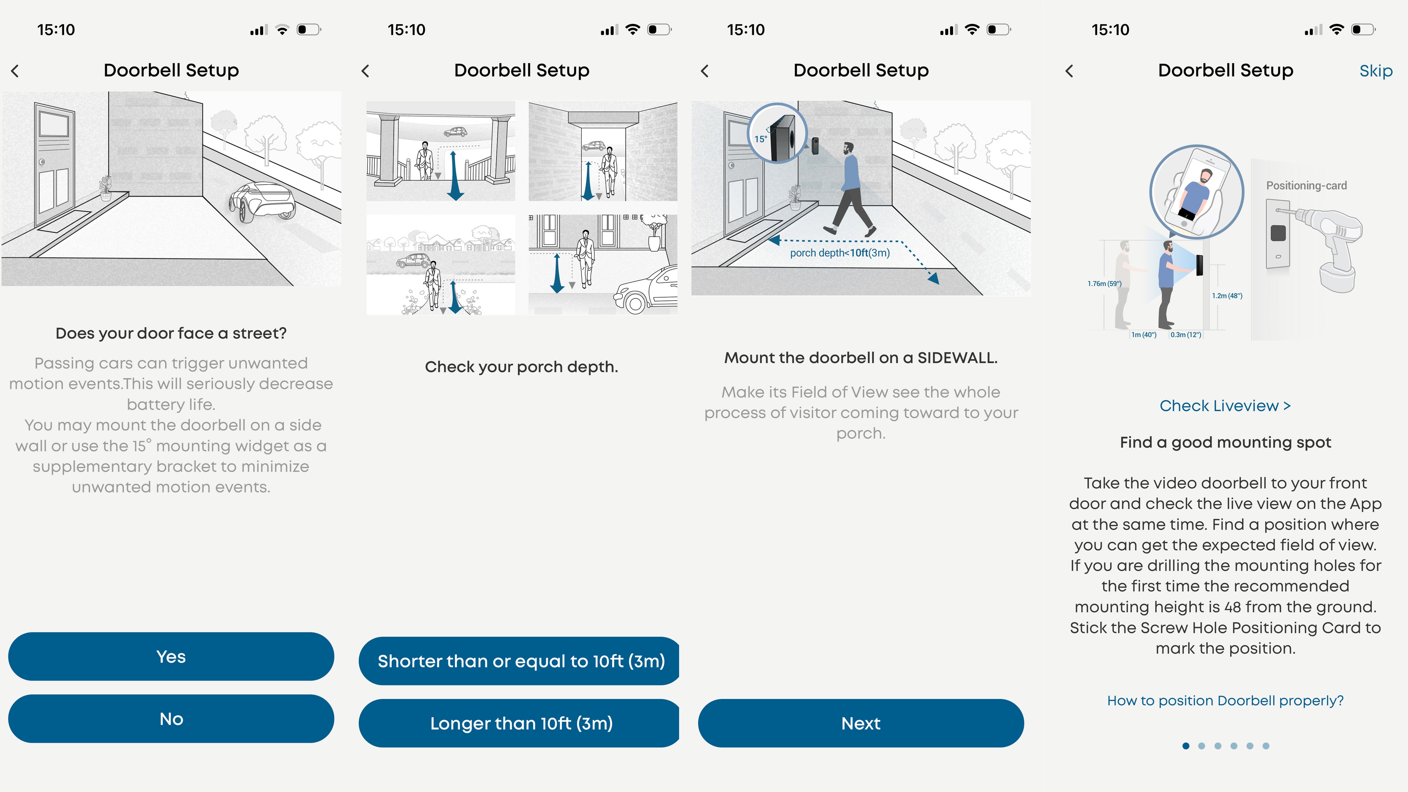 Setting up a video doorbell with a smartphone app