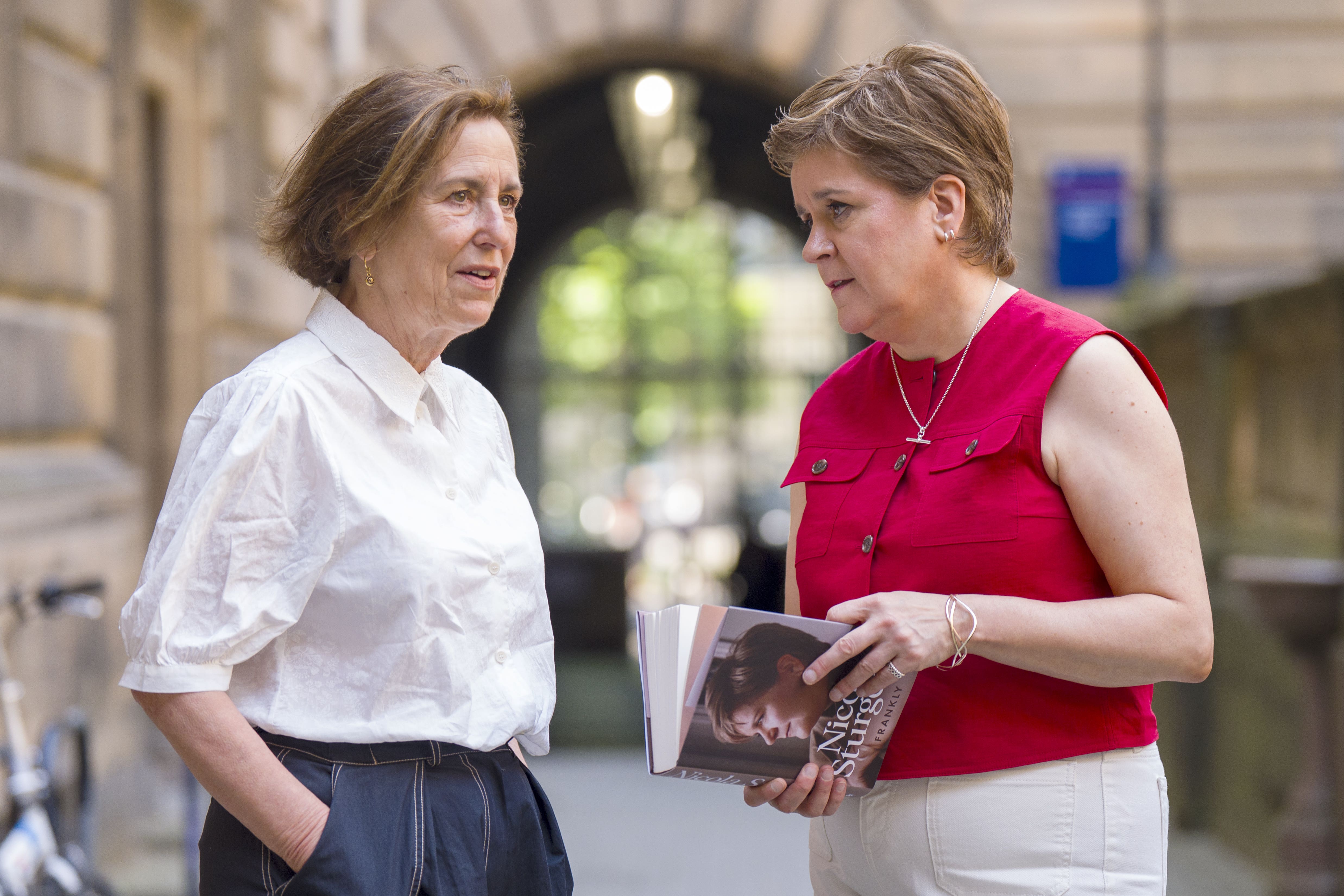 Journalist Kirsty Wark, left, questioned former first minister Nicola Sturgeon over whether her relationship with predecessor Alex Salmond amounted to ‘coercive control’ (Jane Barlow/PA)