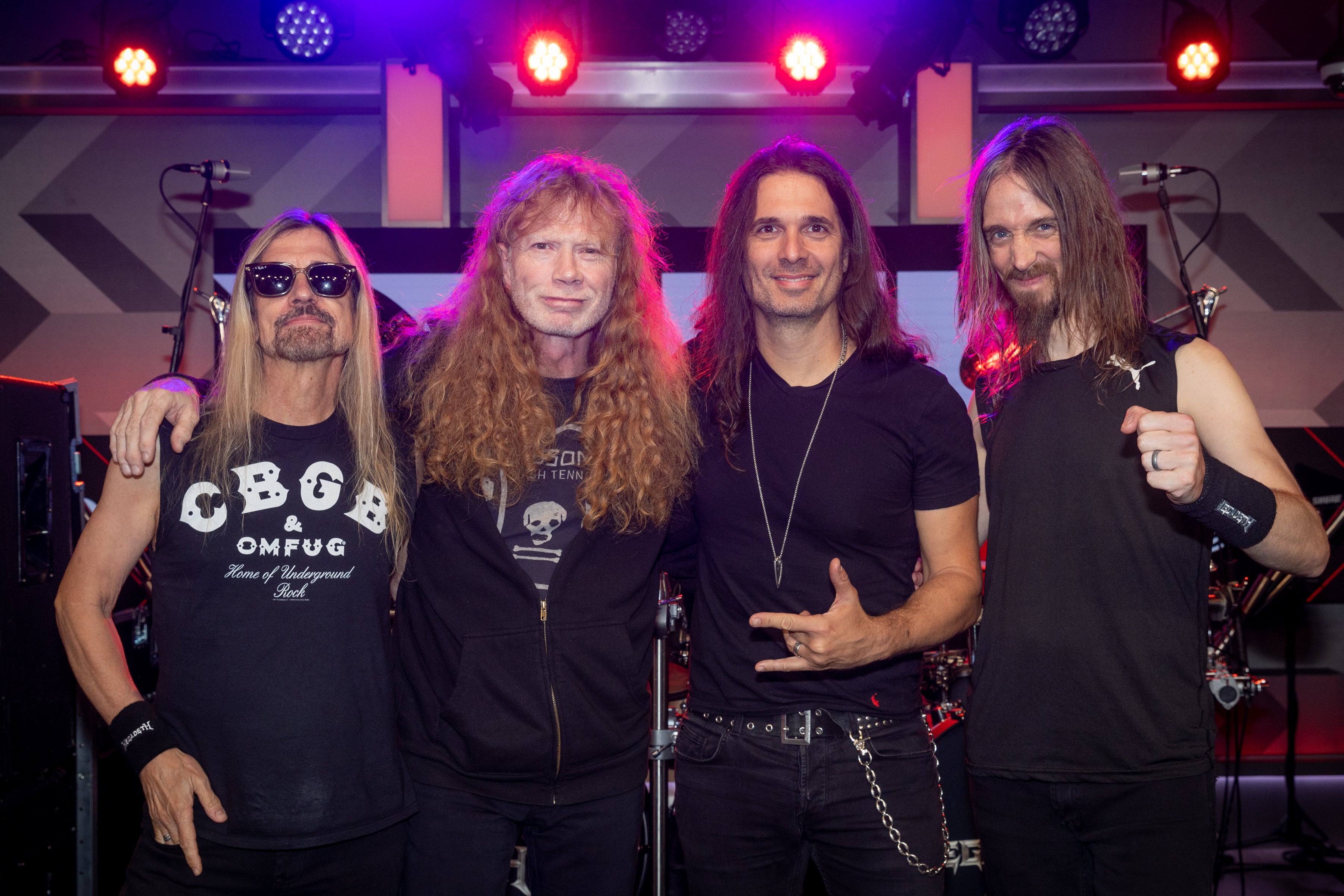 (From left) James LoMenzo, Dave Mustaine, Kiko Loureiro and Dirk Verbeuren of Megadeth