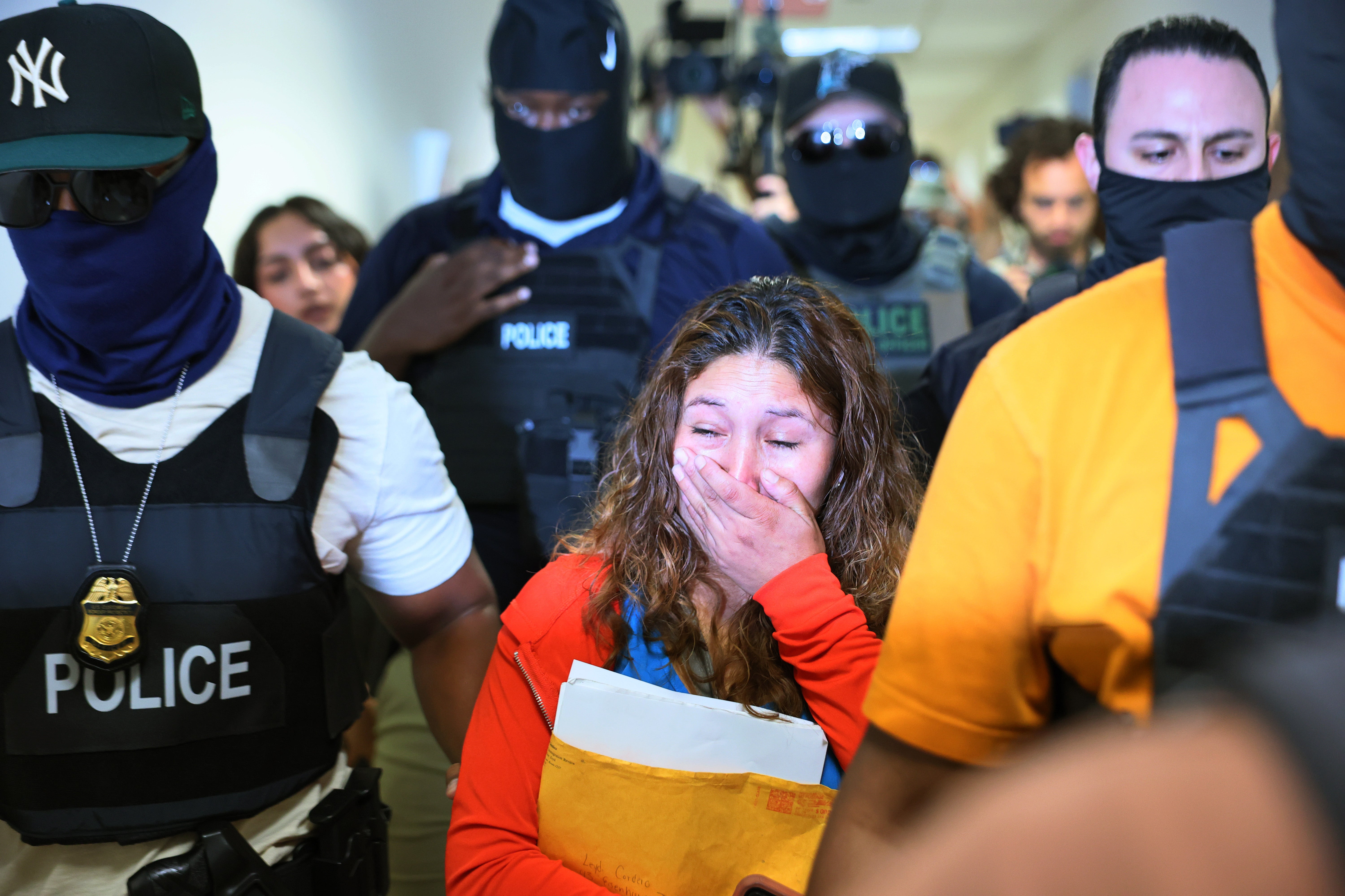 Courthouse arrests in New York by masked agents have surged since Trump took office after the administration instructed immigration court judges to quickly dismiss cases, making immigrants appearing for their regularly scheduled hearings vulnerable for removal from the country