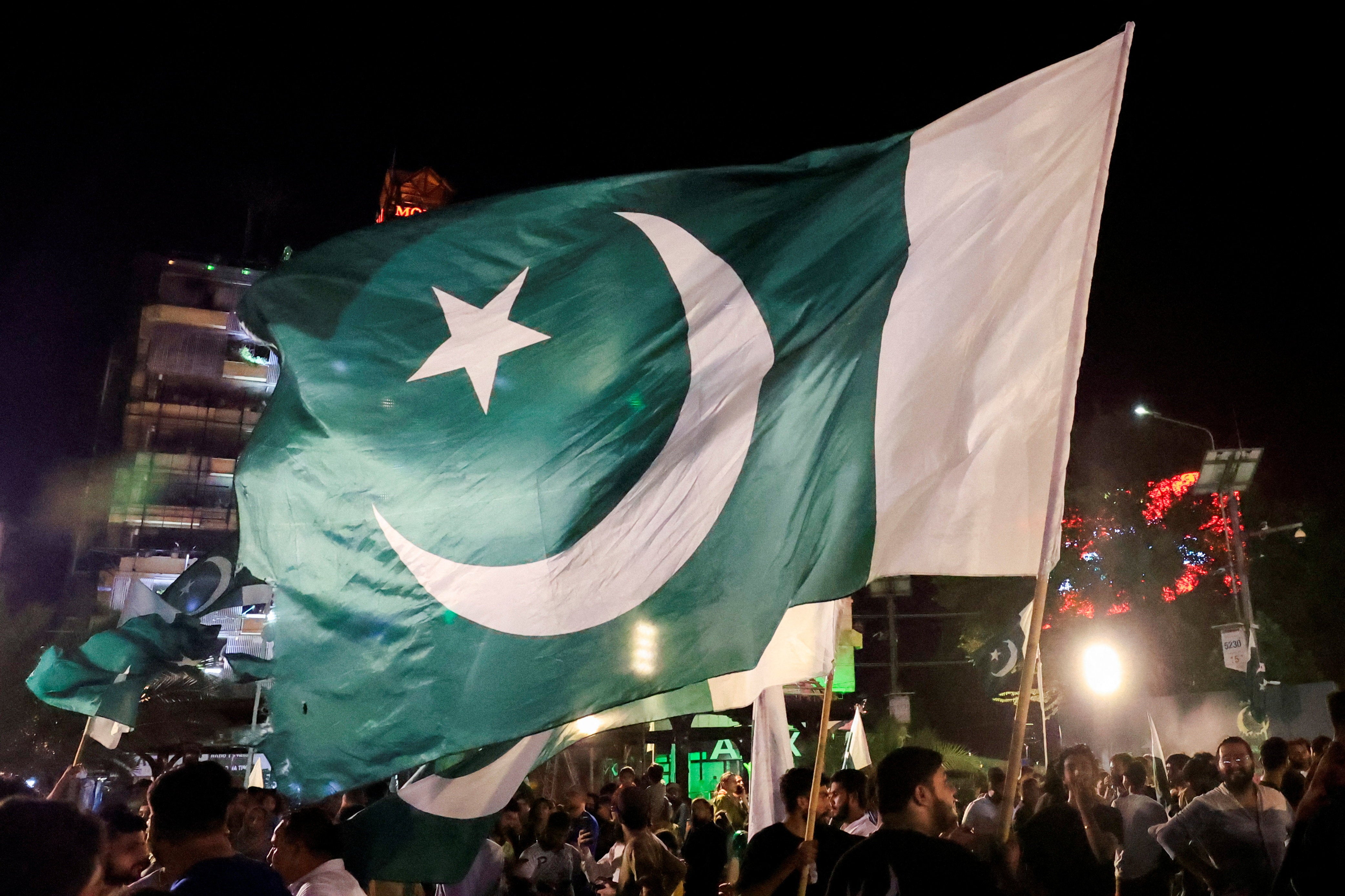People celebrate Pakistan's Independence Day in Lahore