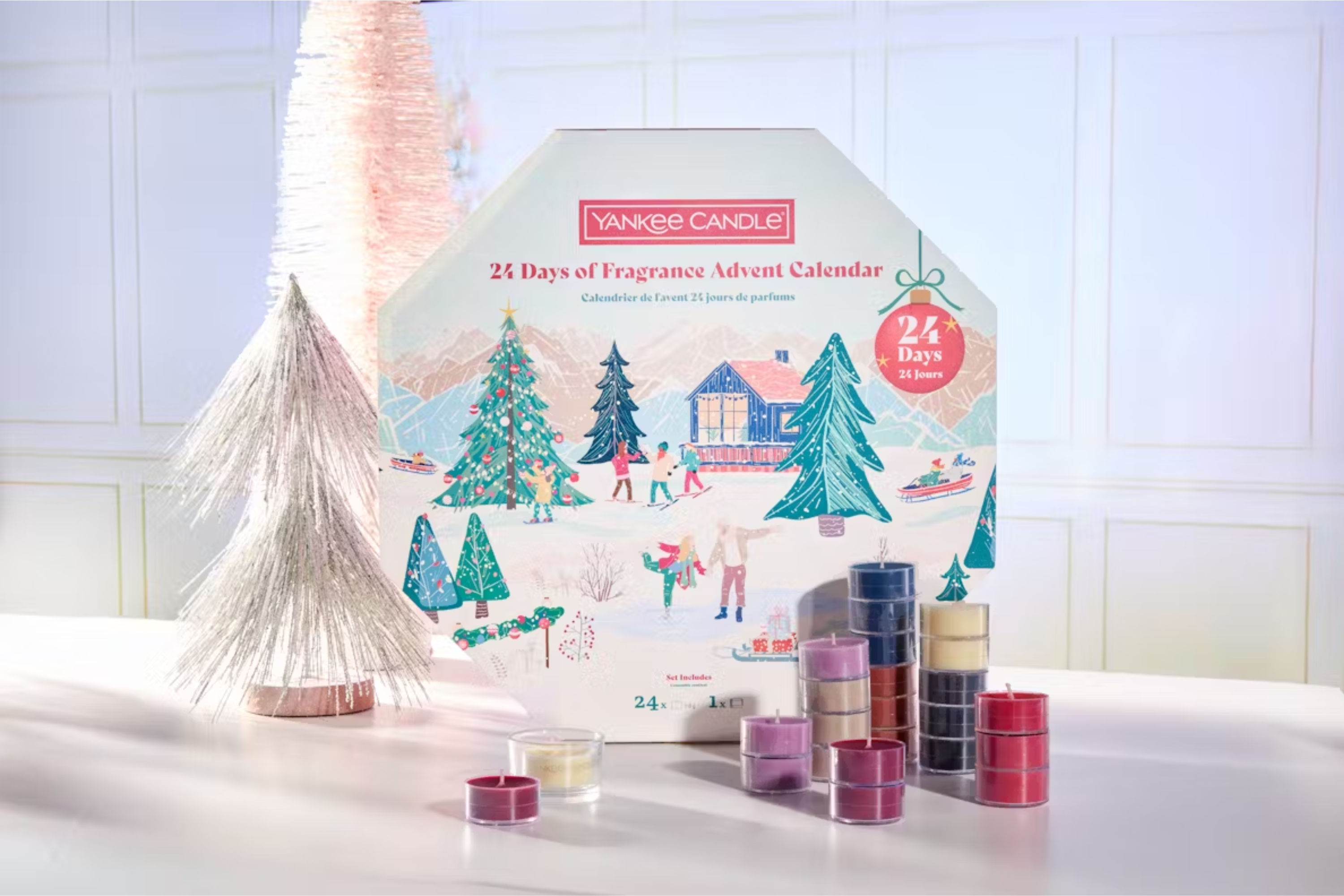 The wreath offering is the more affordable of Yankee Candle's two calendars
