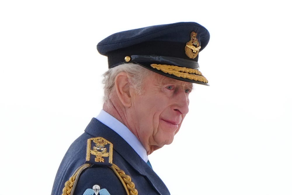 The King recorded his message earlier this month at Clarence House (Jane Barlow/PA)