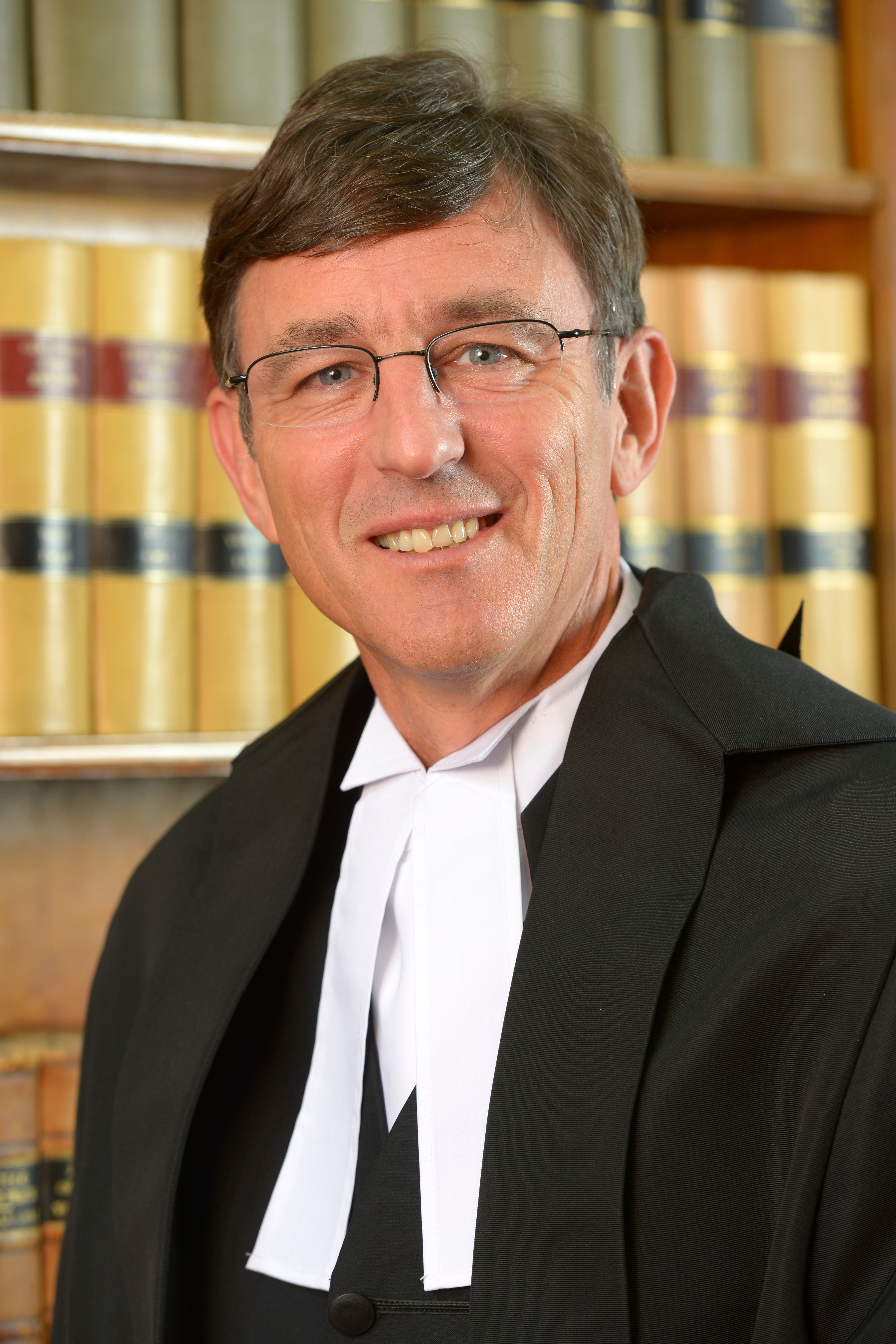 Justice James Elliott poses in Melbourne, Australia. (Supreme Court of Victoria via AP)
