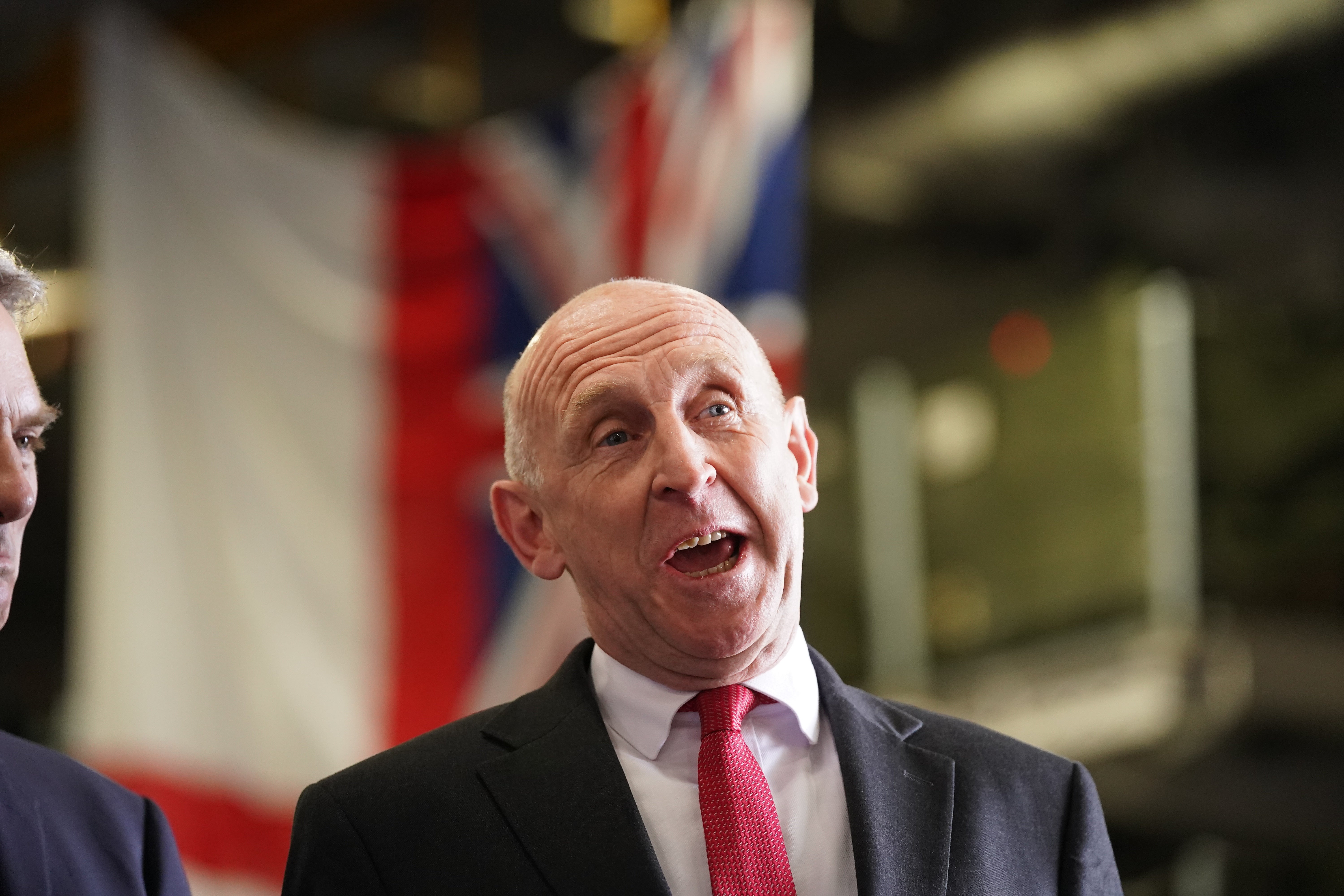 John Healey said the voice of Reform UK was ‘conspicuously absent’ in debates on Russia and Ukraine (Robbie Stephenson/PA)