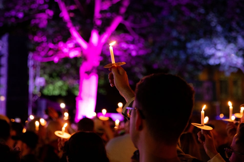 Candles in Sackville Gardens
