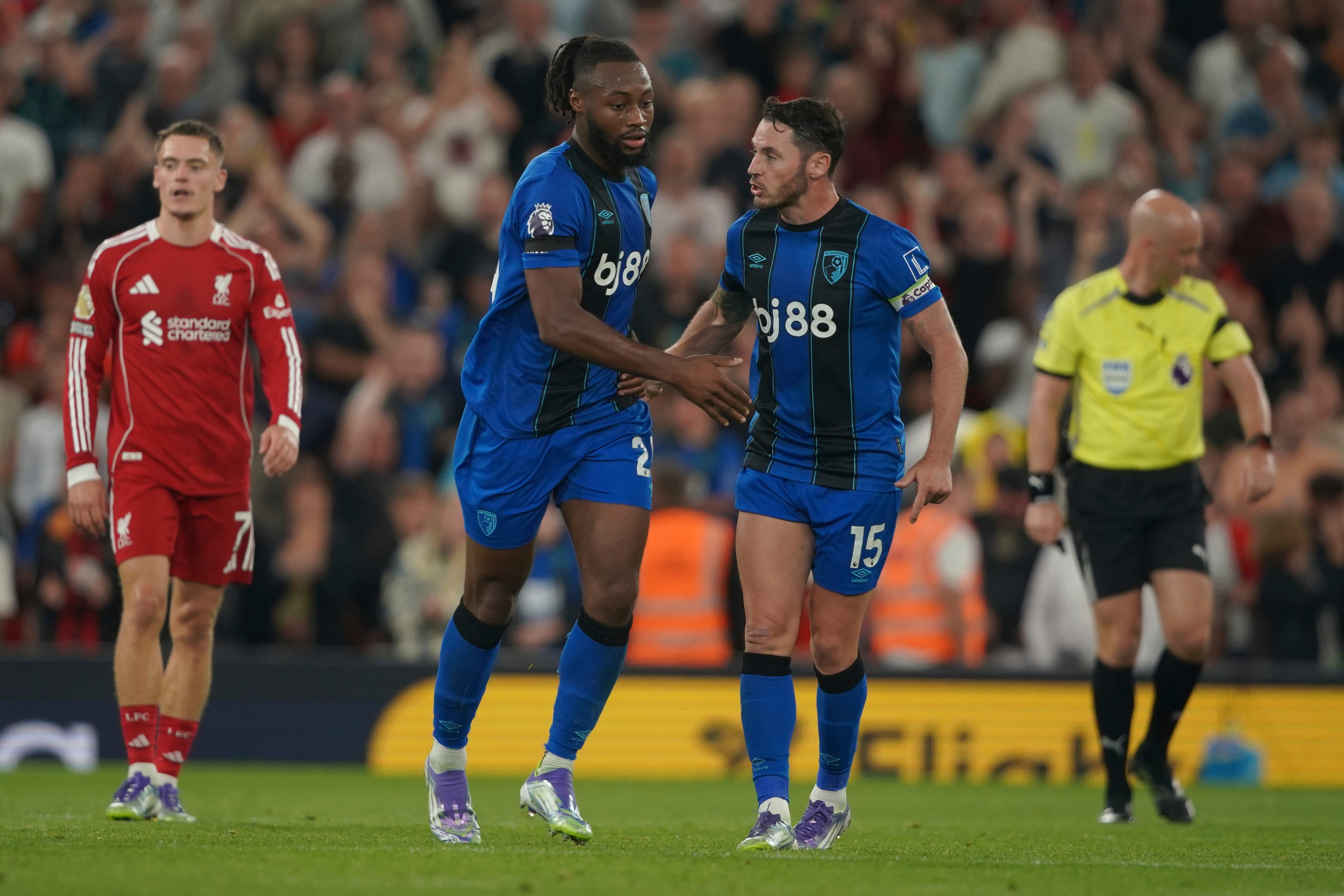 Semenyo reported he was racially abused at Anfield