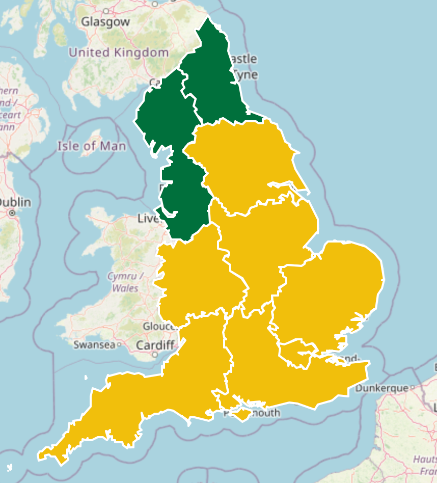 UKHSA said yellow warnings will remain in place for Yorkshire and the Humber, the East and West Midlands, London and the South East, the South West and the east of England until 6pm on 18 August