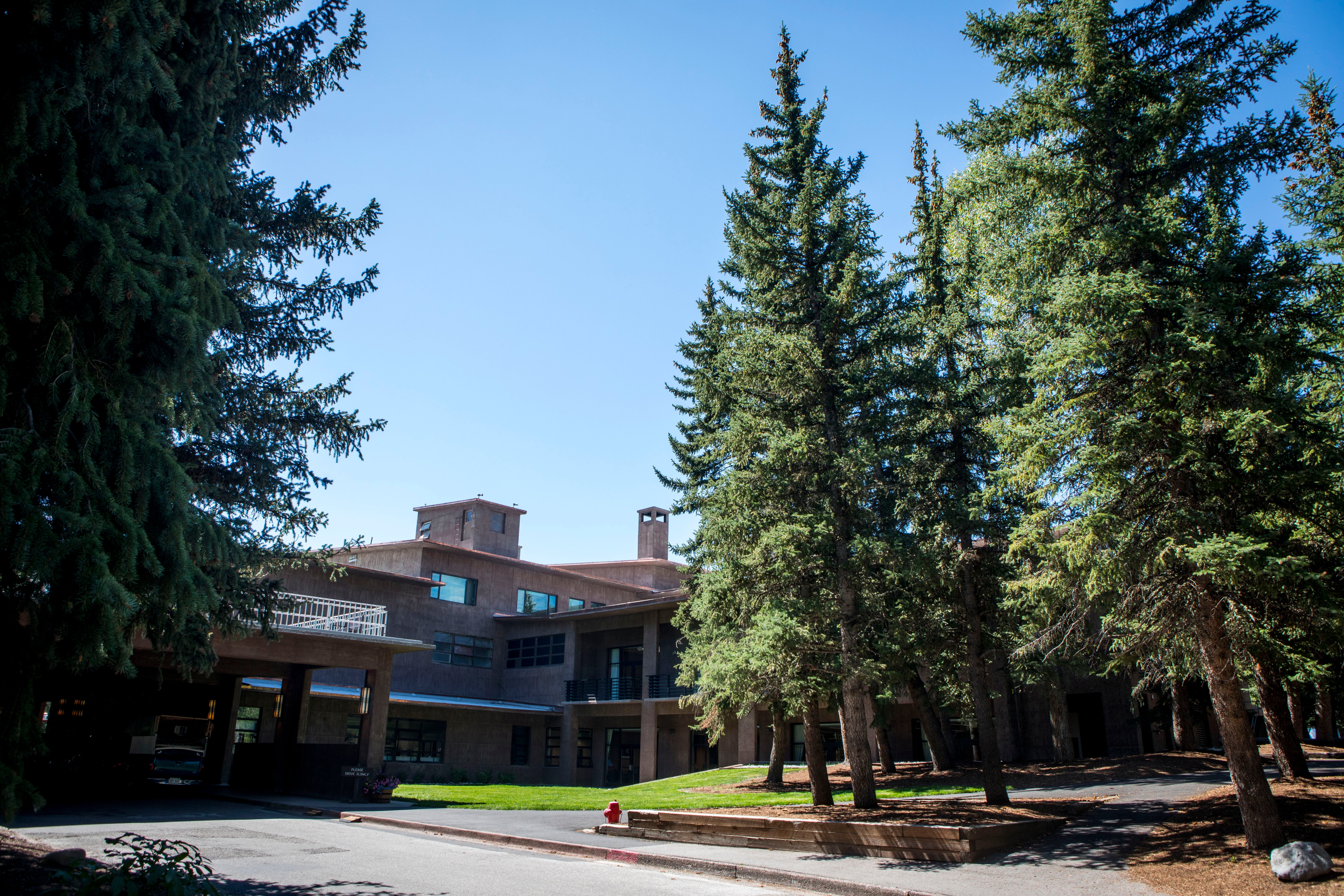 FILE - The exterior Jackson Lake Lodge is seen in Moran, Wy., Aug. 25, 2023. (AP Photo/Amber Baesler, File)