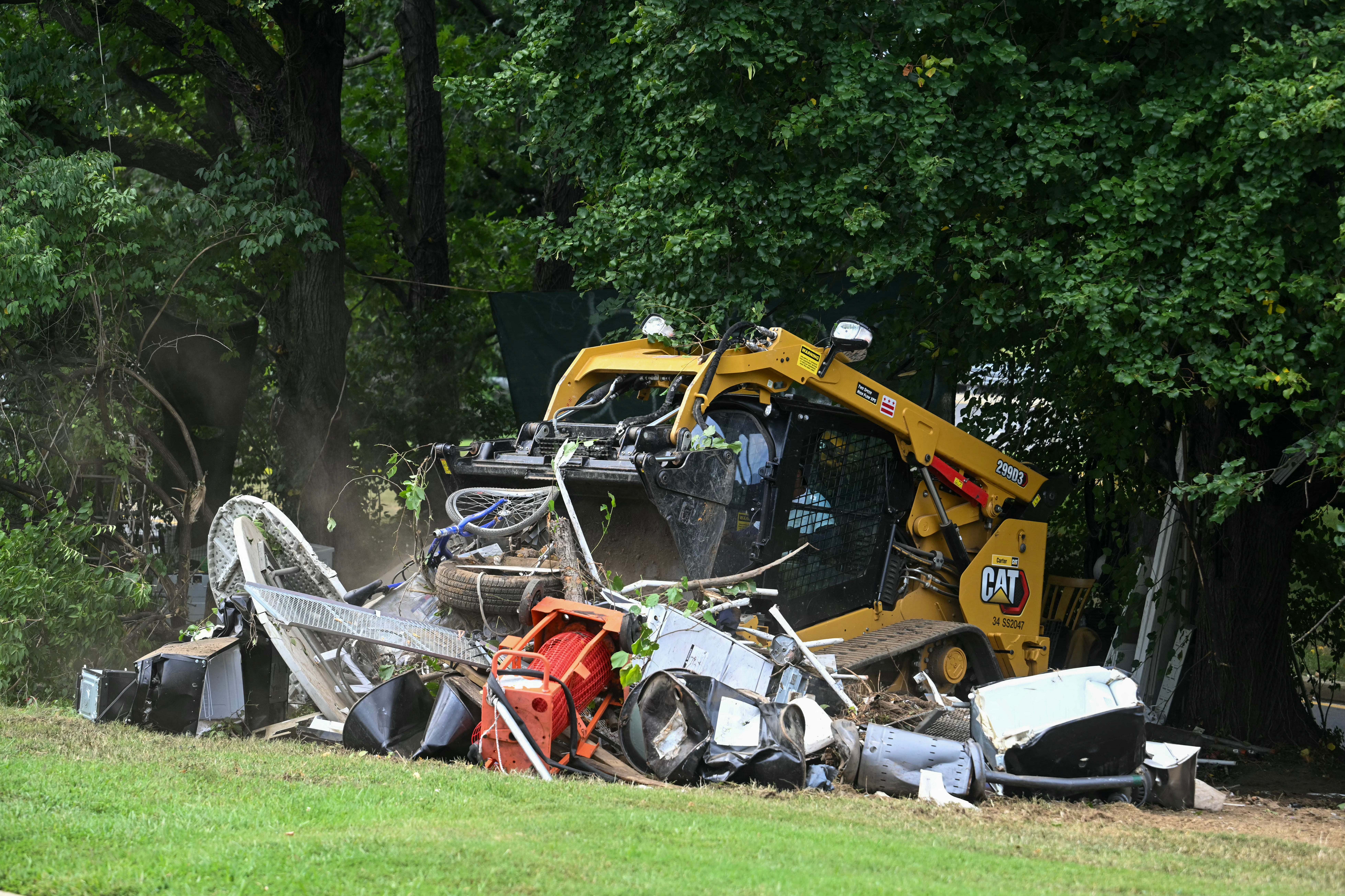 Homeless camps in Washington, D.C., have been cleared in President Donald Trump’s crime-fighting takeover