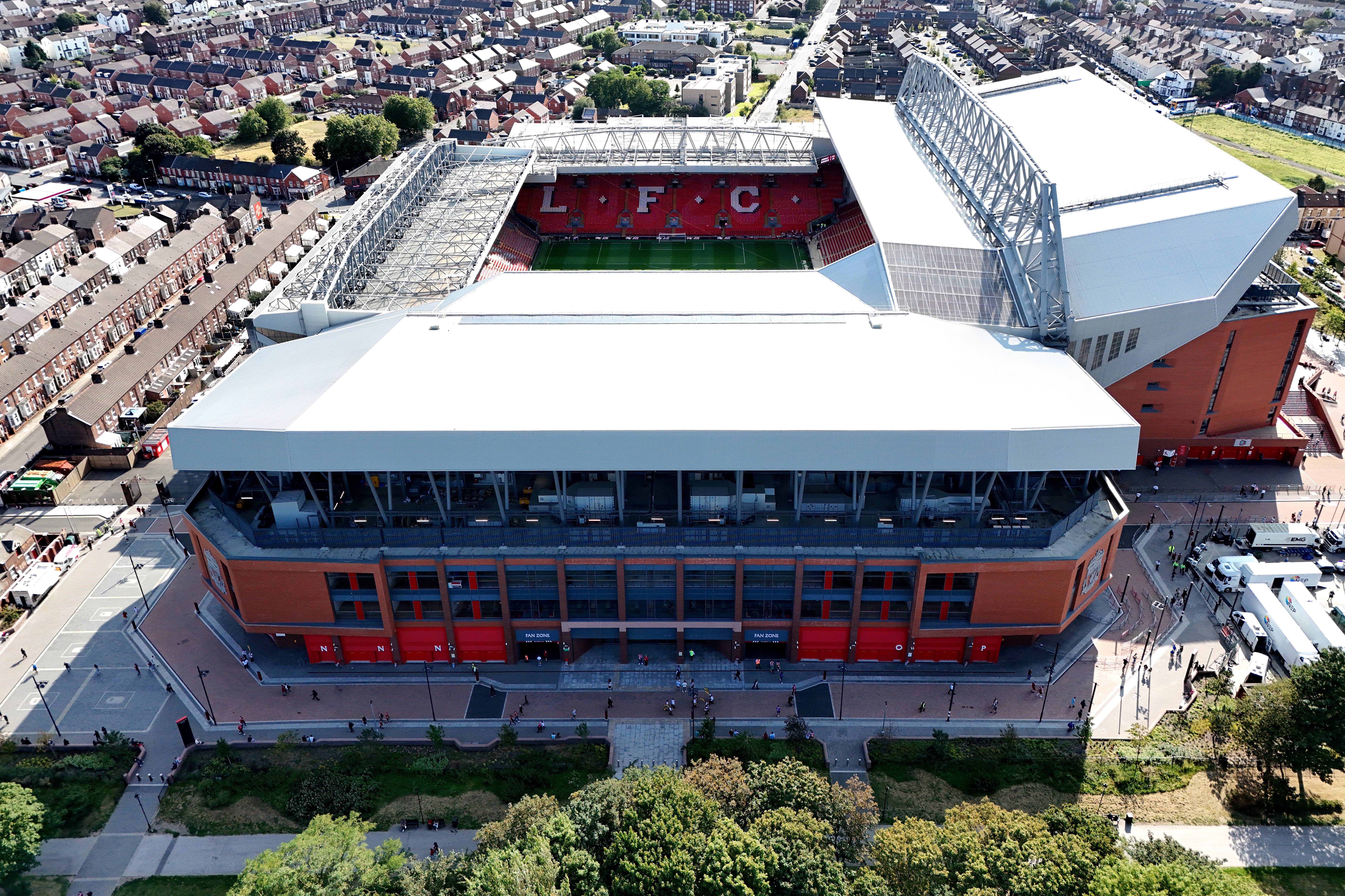 A man was ejected from Anfield following the alleged incident