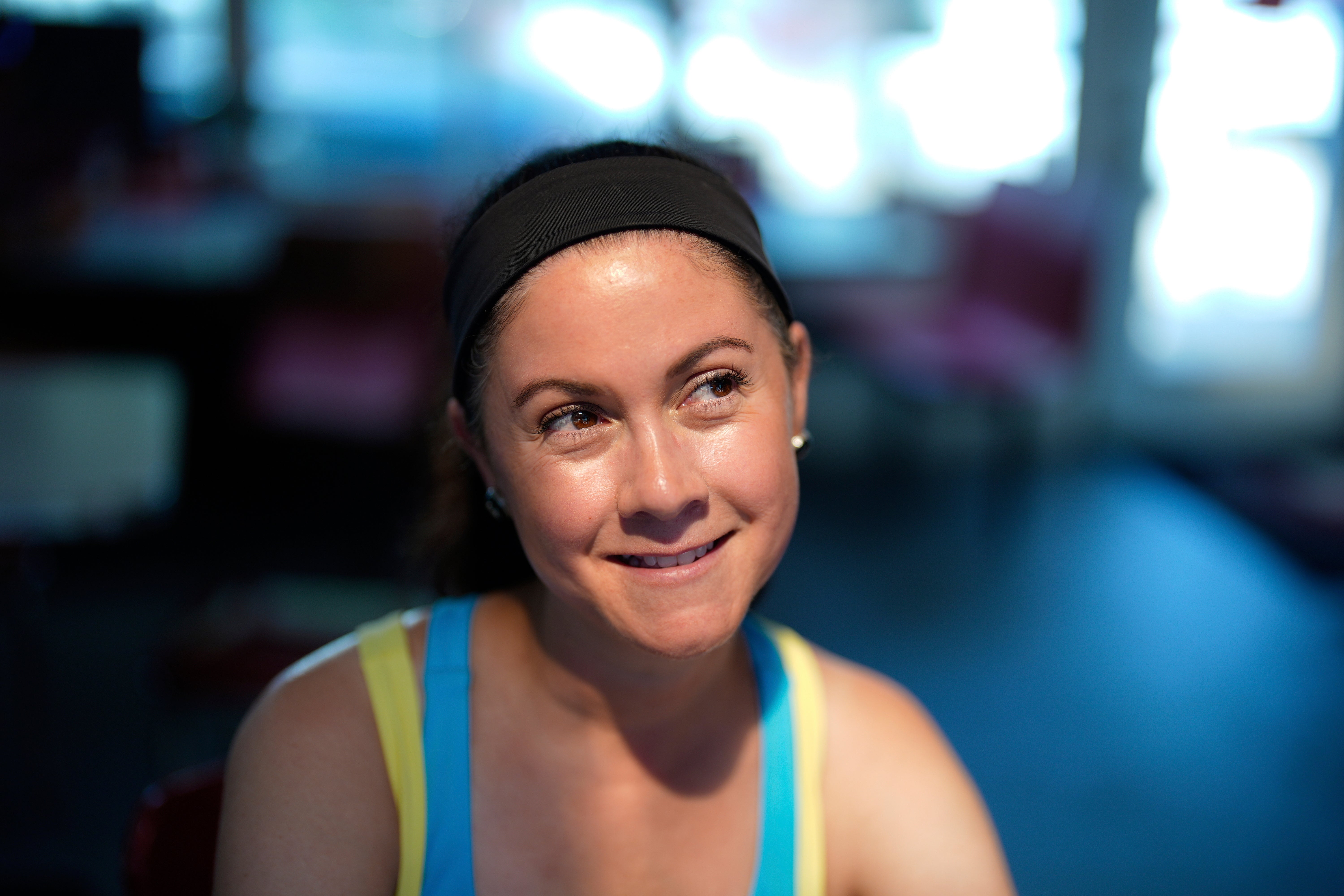 Lorie Stefaneli, a New York City based consultant who flies to Tuscaloosa each year for sorority rush, poses for a photo near the University of Alabama, Thursday, Aug. 14, 2025, in Tuscaloosa, Ala