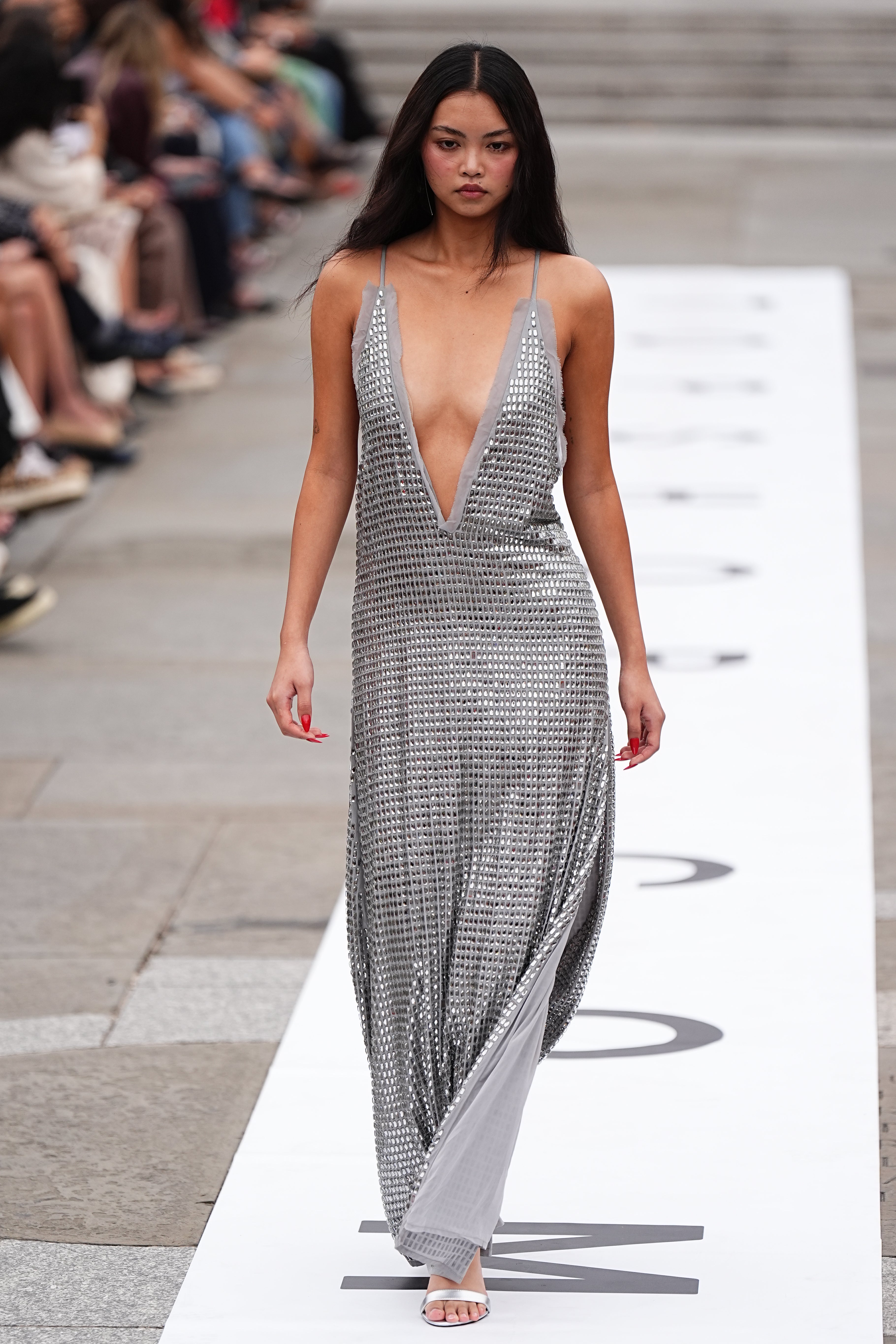 Models on the catwalk to celebrate the launch of Topshop’s new dedicated website at the National Gallery, London. Picture date: Saturday August 16, 2025.