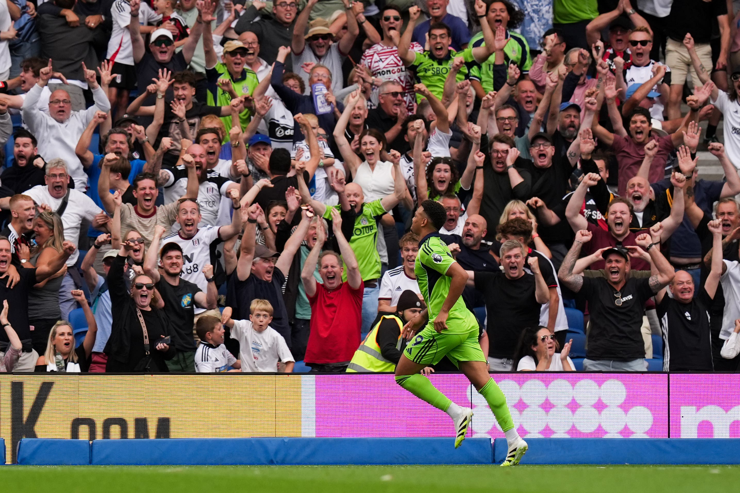 Fulham’s Rodrigo Muniz scored a last-gasp equaliser (Gareth Fuller/PA).