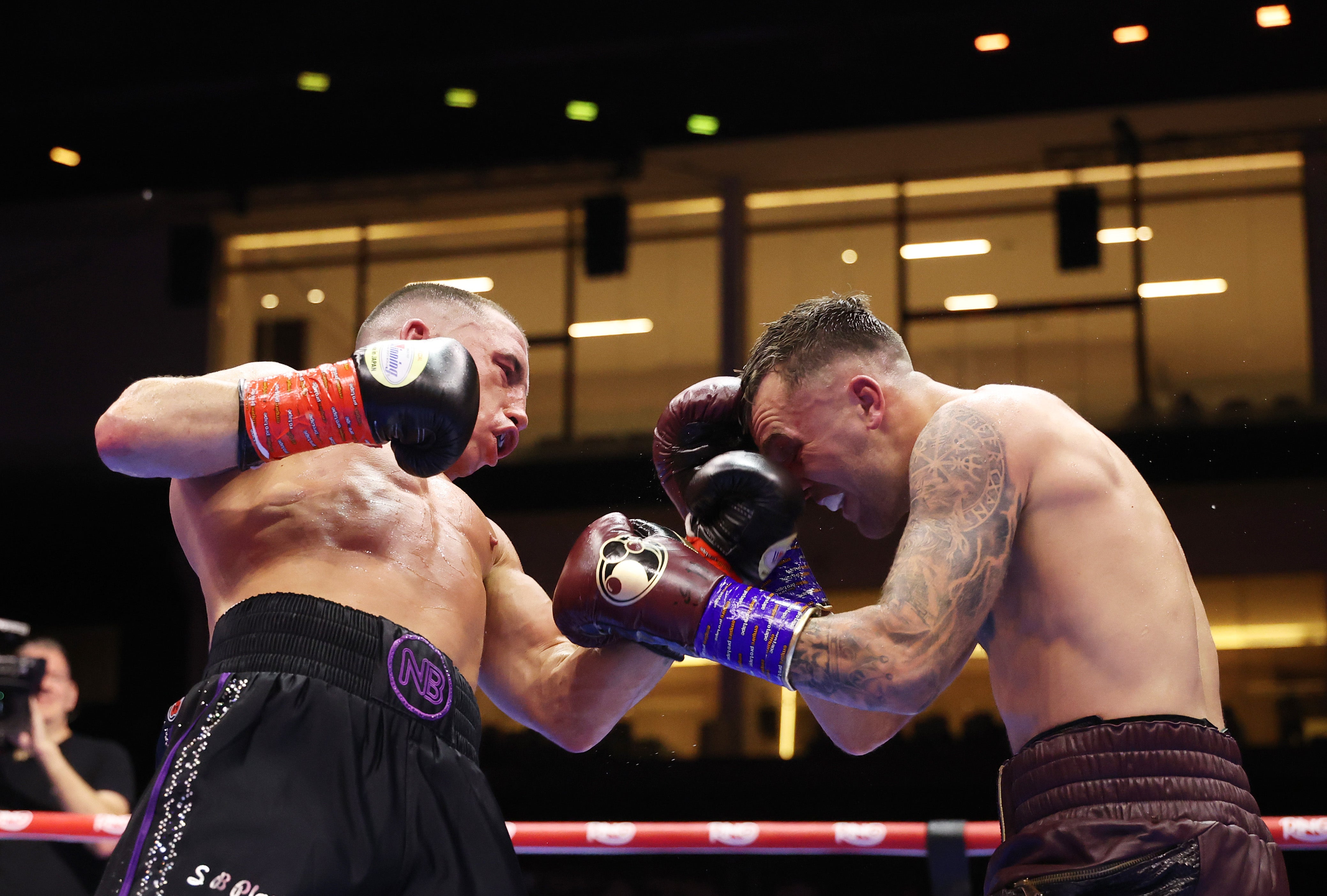 Nick Ball (left) was a points winner against Sam Goodman in Riyadh