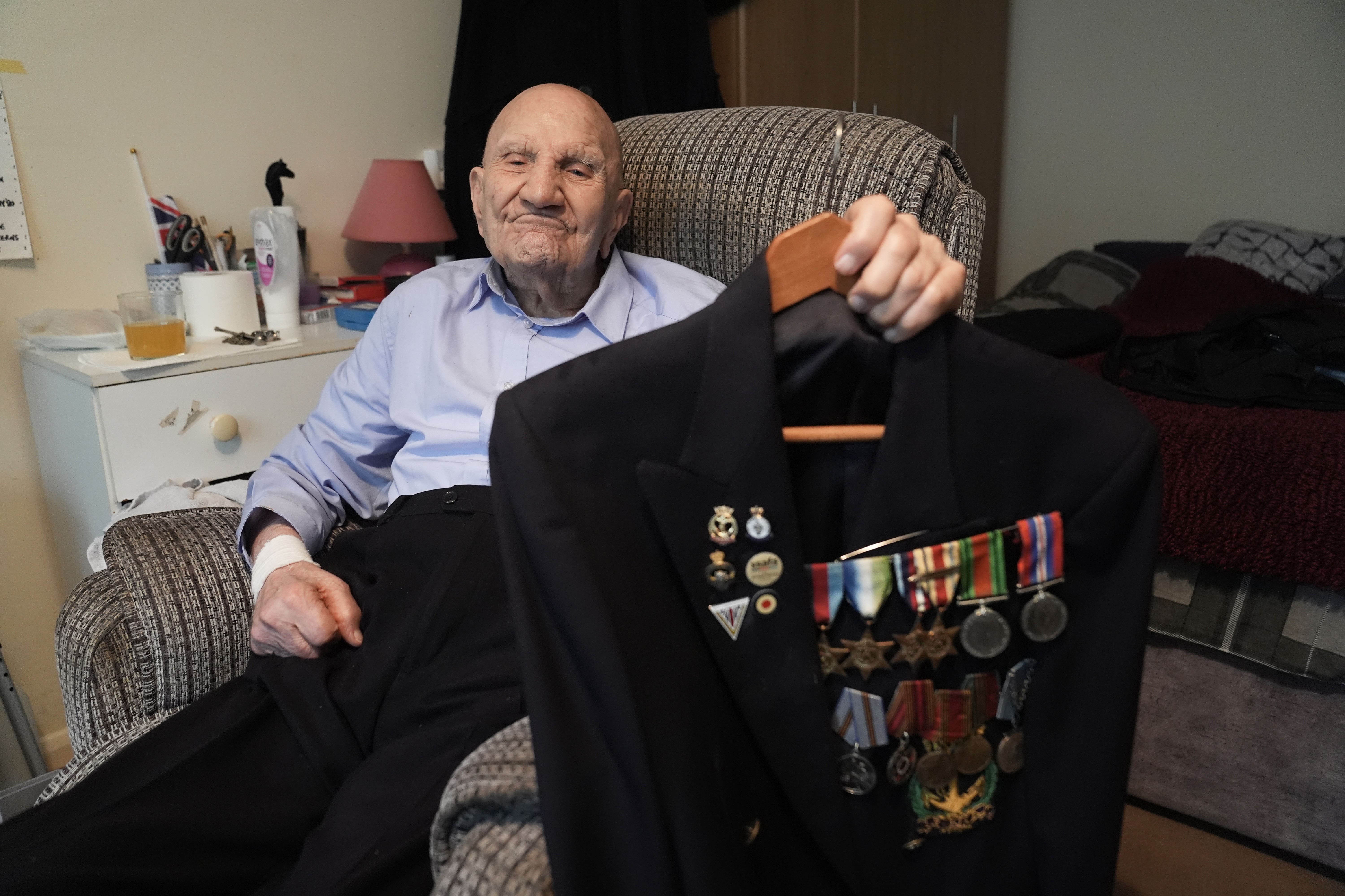 A branch of the Royal Naval Association is appealing for well-wishers to send 100th birthday cards to Second World War veteran Dougie Shelley who served in the Arctic Convoys, to make his surprise celebration extra special (Stefan Rousseau/PA)