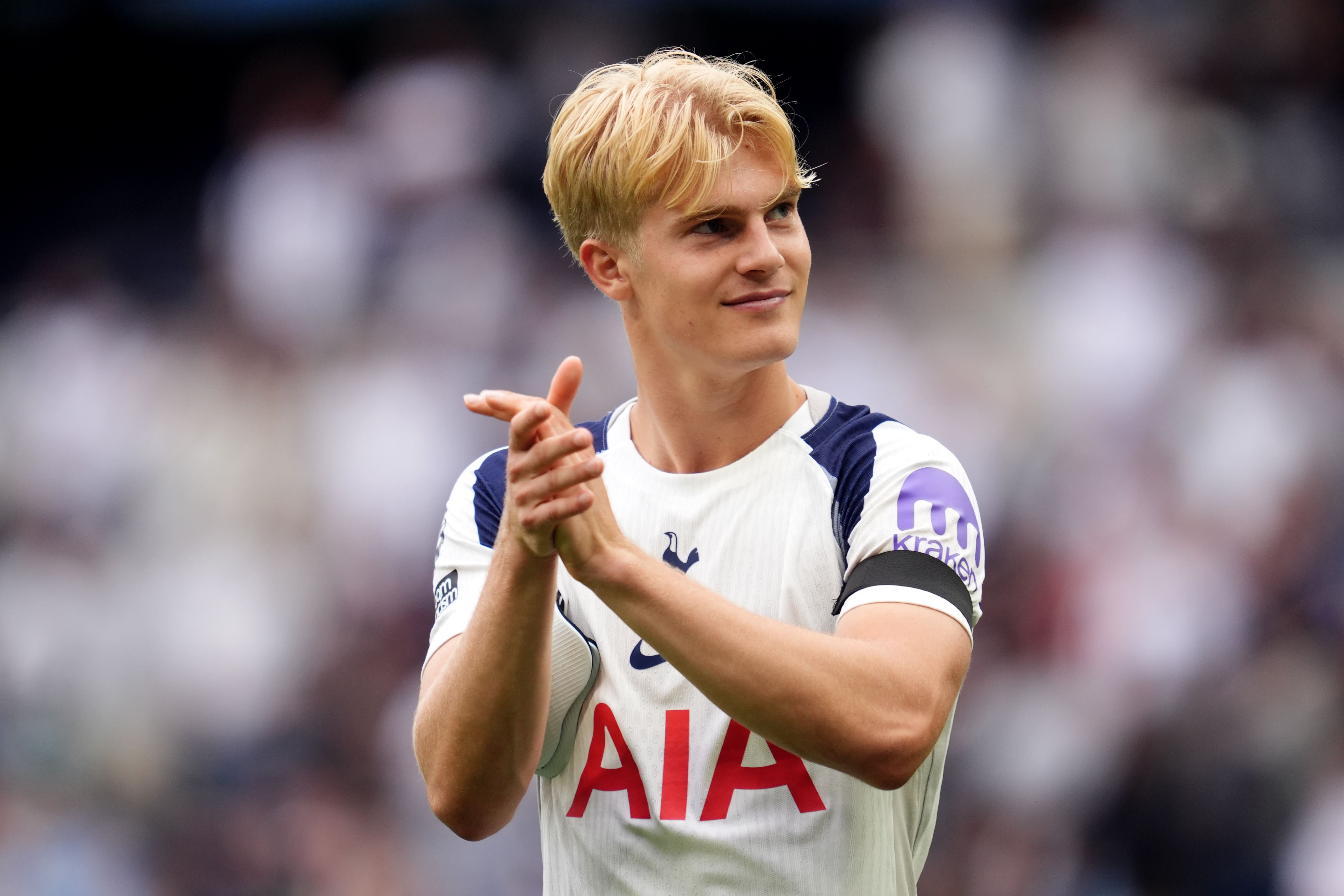 Lucas Bergvall produced an accomplished display in Tottenham’s 3-0 win over Burnley (Adam Davy/PA)