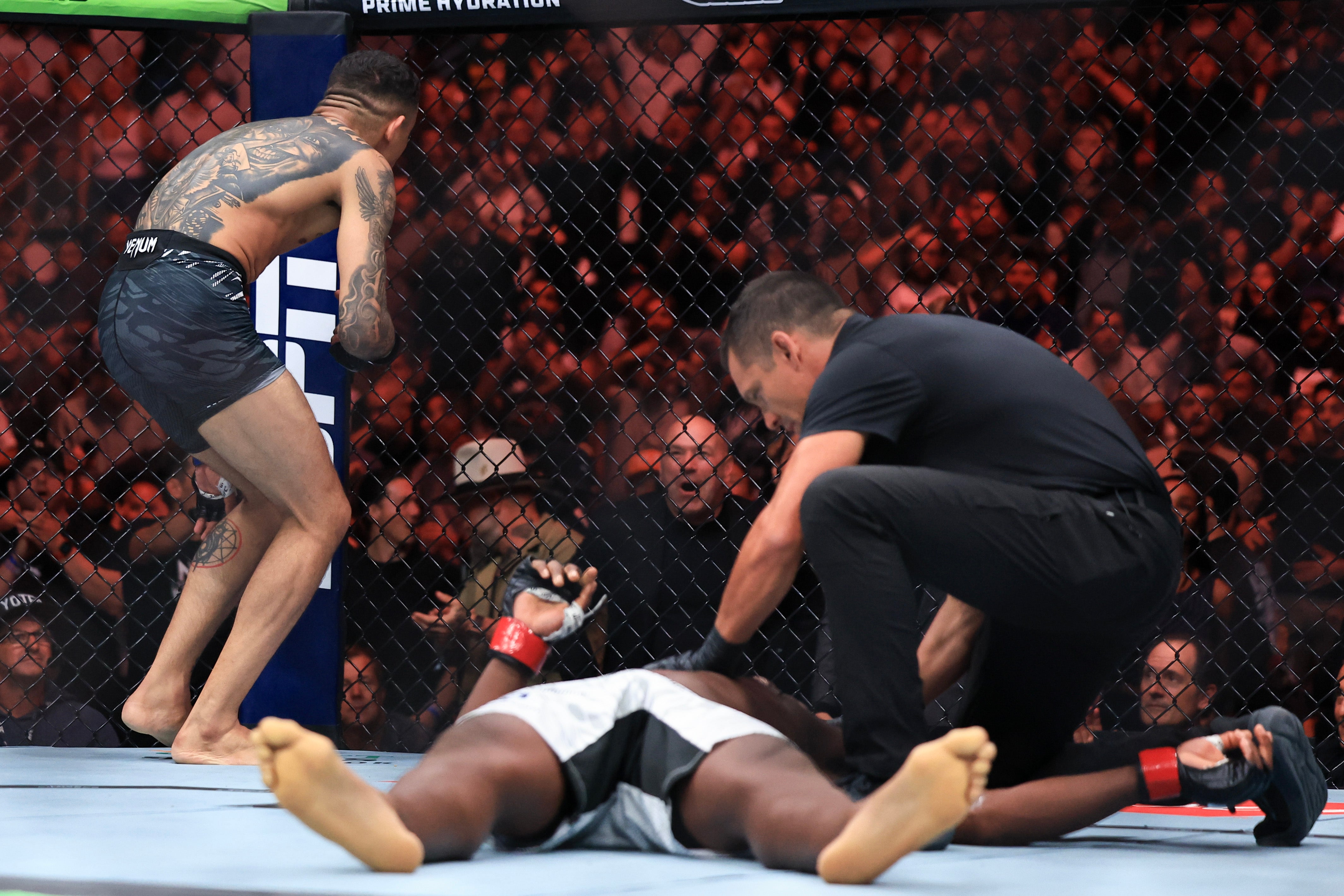 Carlos Prates (left) knocked out Geoff Neal in remarkable fashion this month